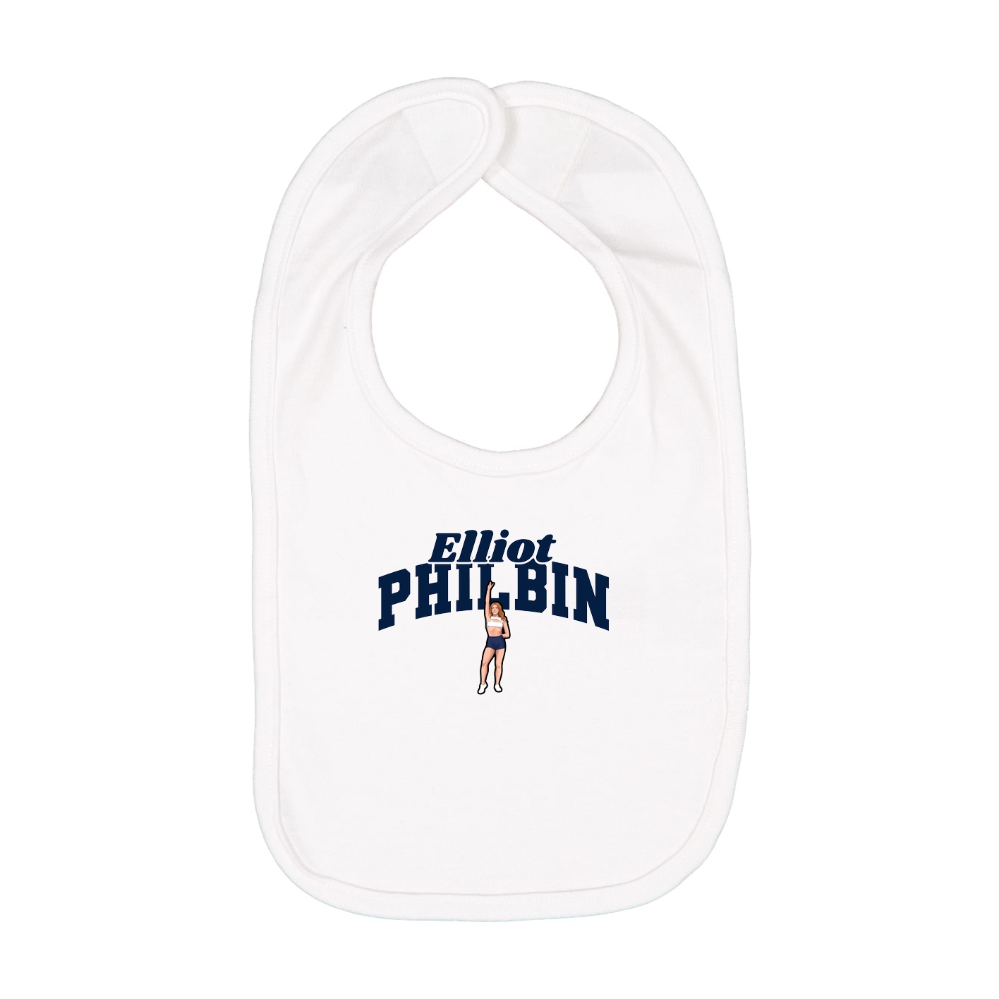 Infant Bib — Signature Arch in White
