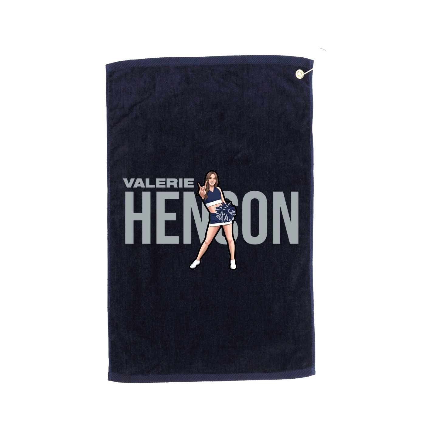 Golf Towel — Player Name in Navy