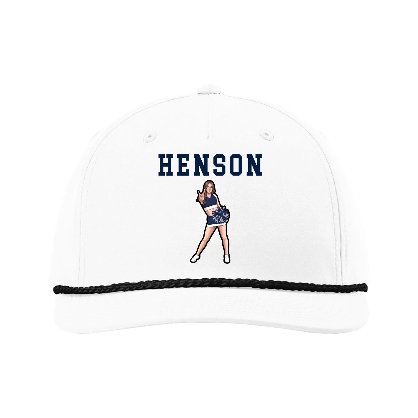 Five-Panel Classic Rope Cap — Shirsey in White