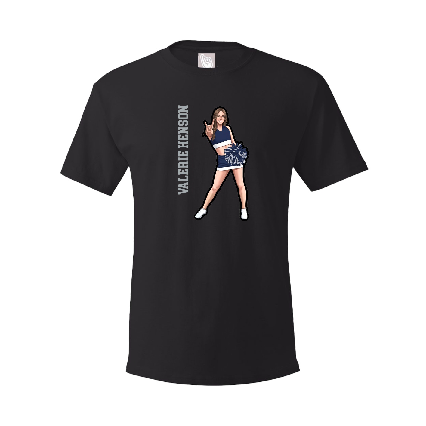 Tee — Name Vertical in Black