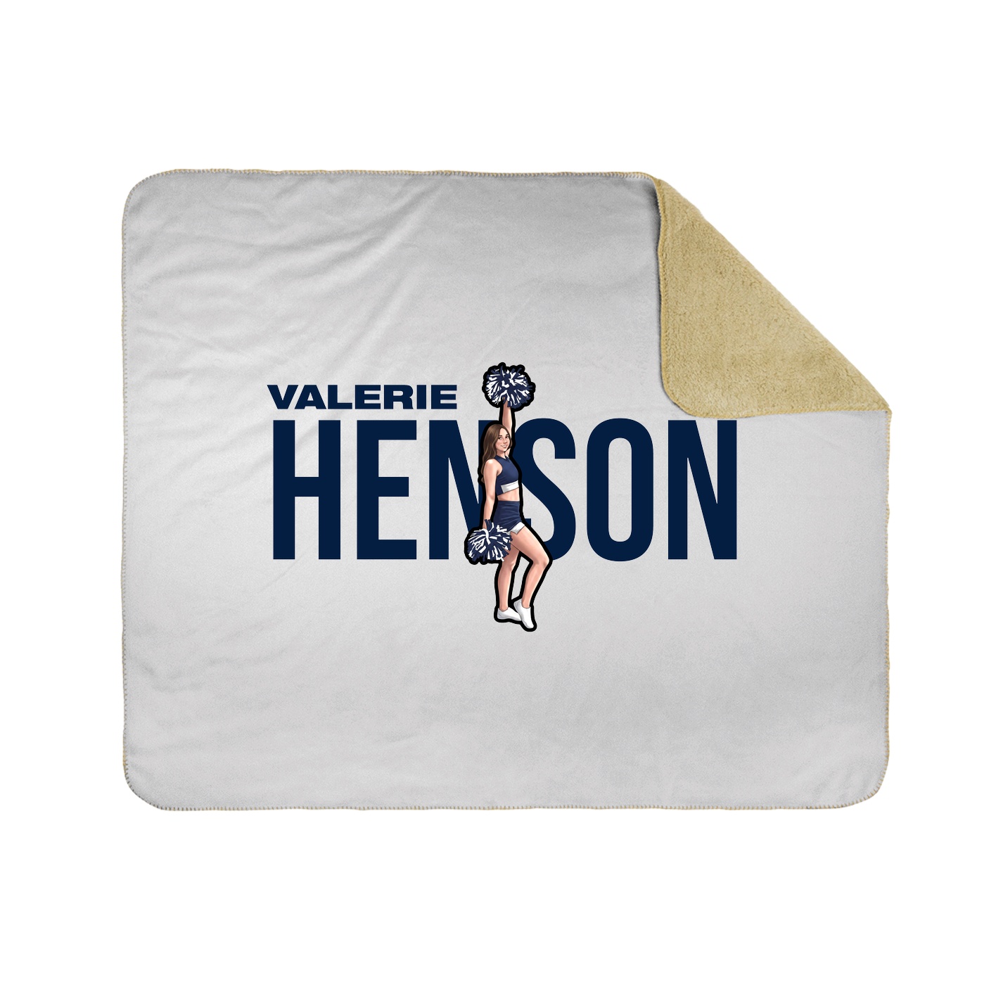 Throw Blanket — Player Name in White
