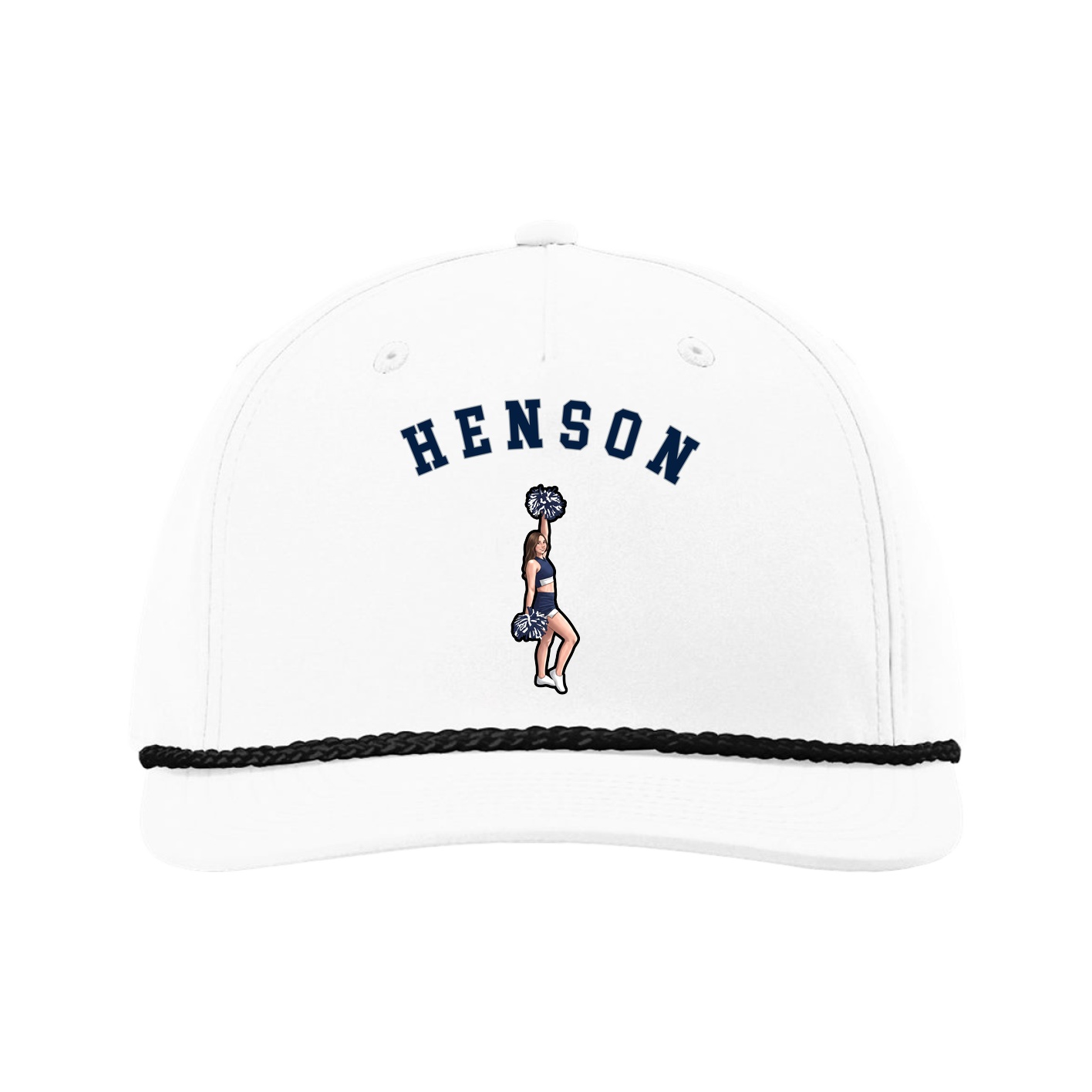 Five-Panel Classic Rope Cap — Shirsey Arch in White