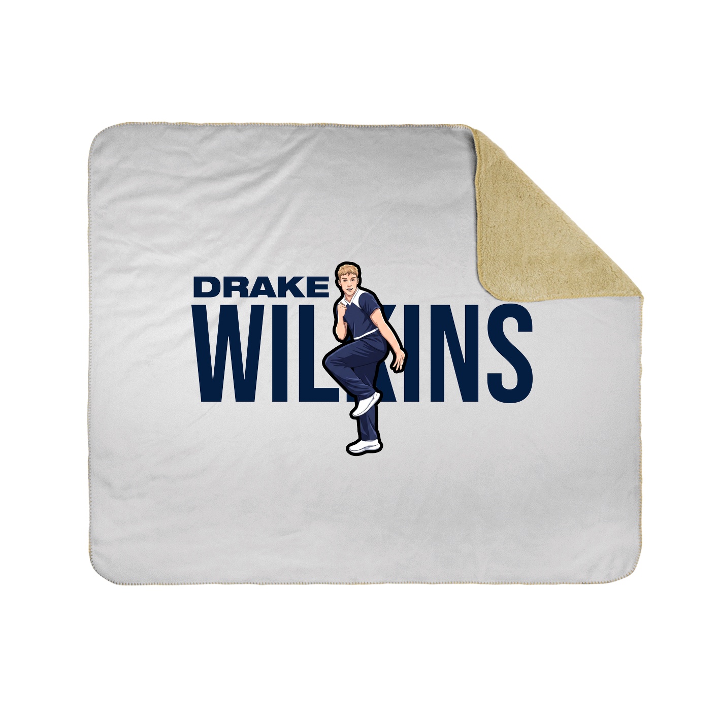 Throw Blanket — Player Name in White