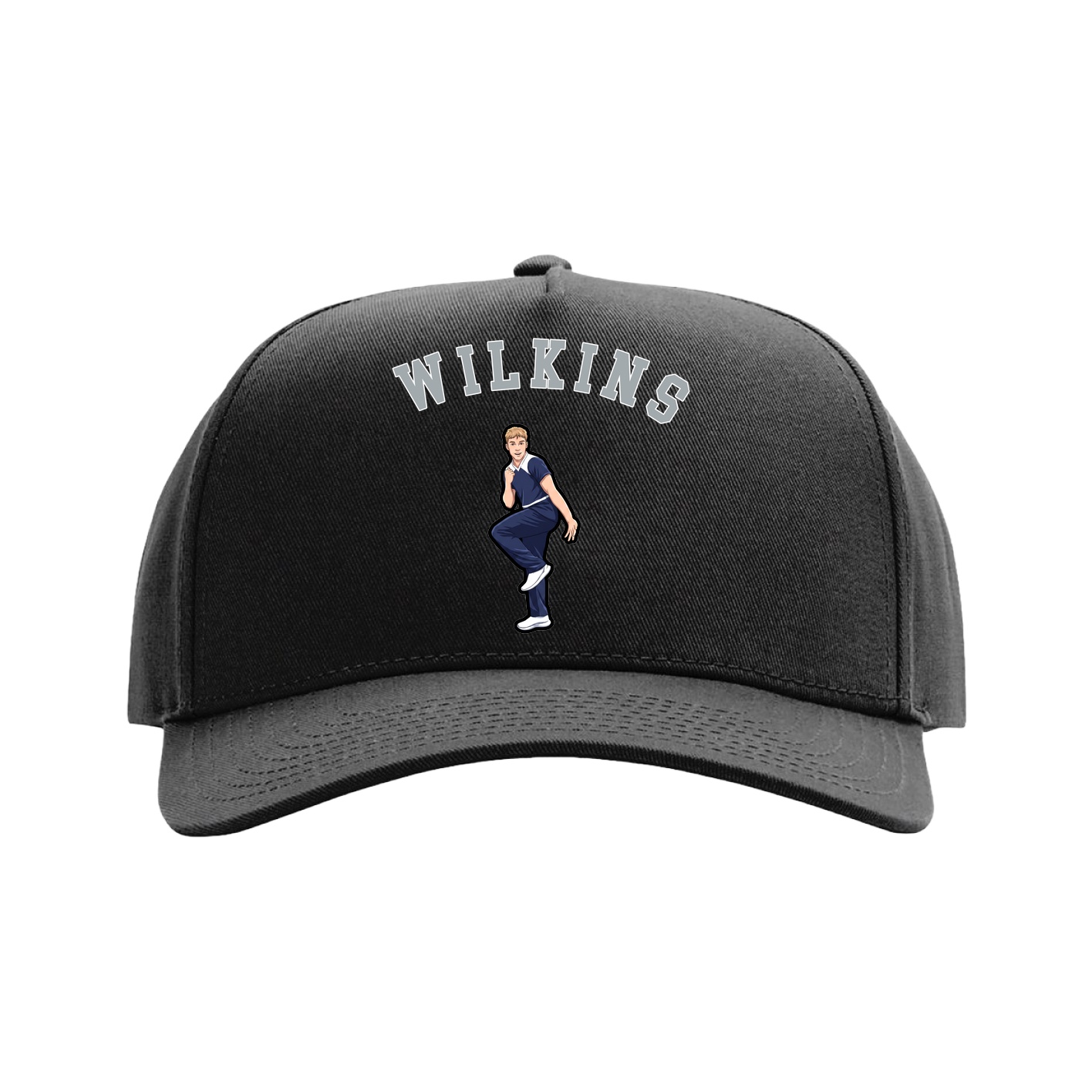 Full Fabric Five-Panel Champ Cap — Shirsey Arch in Black