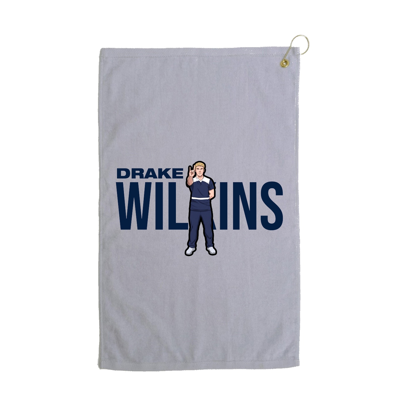 Golf Towel — Player Name in Grey