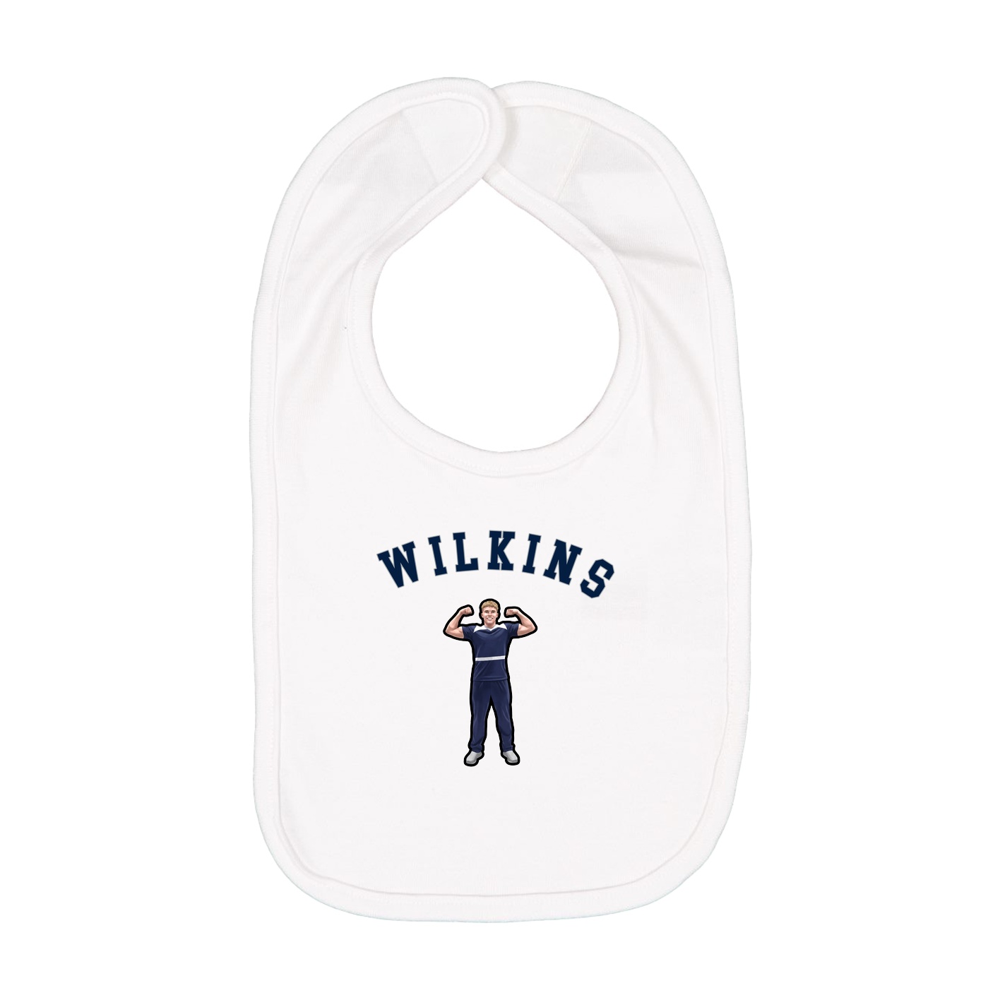 Infant Bib — Shirsey Arch in White