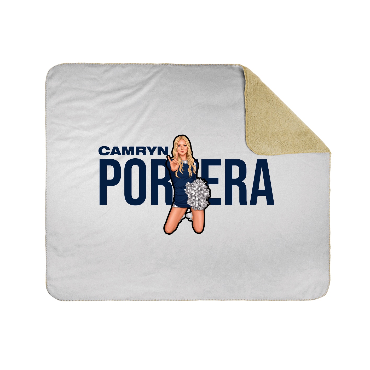Throw Blanket — Player Name in White