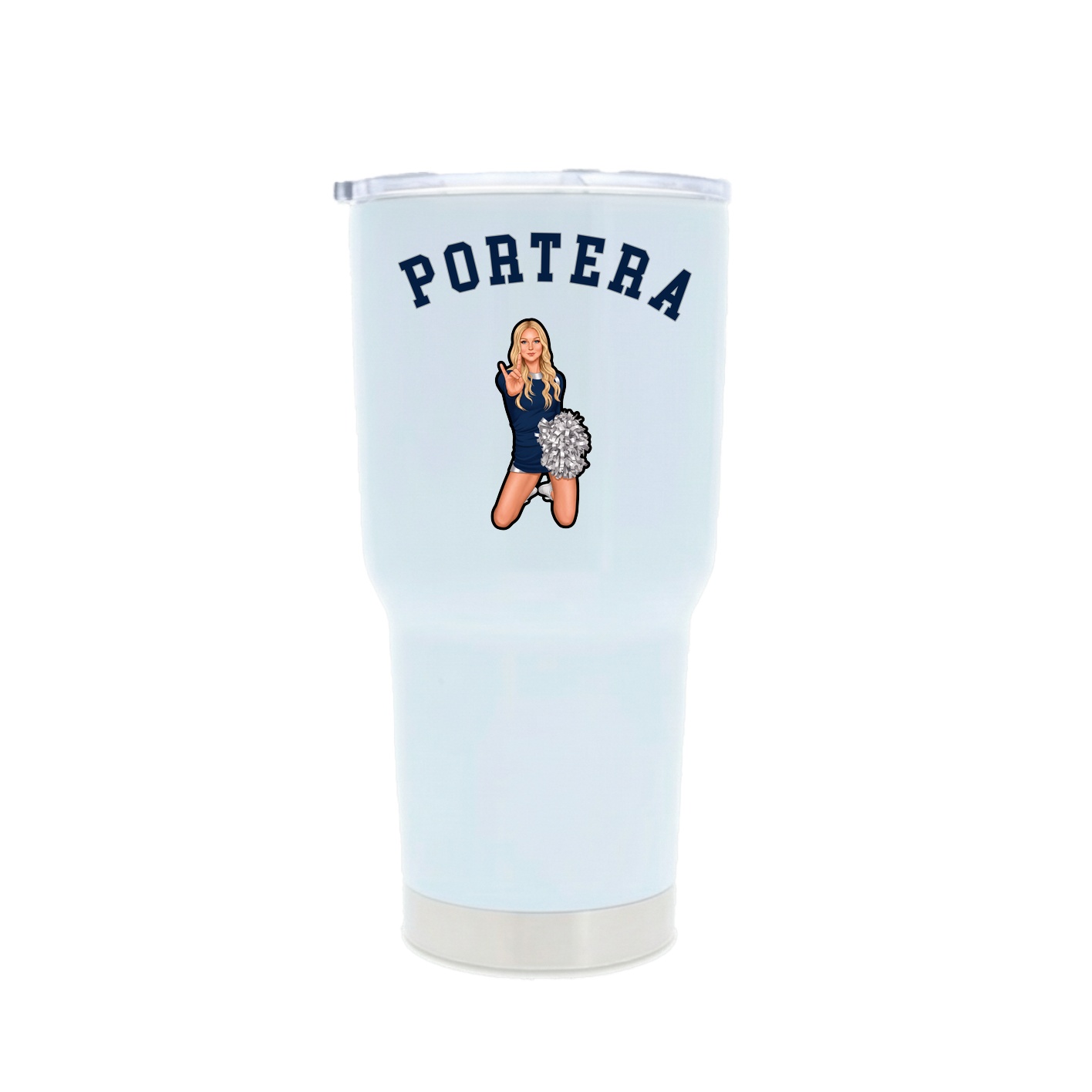 30oz Stainless Steel Tumbler — Shirsey Arch in White