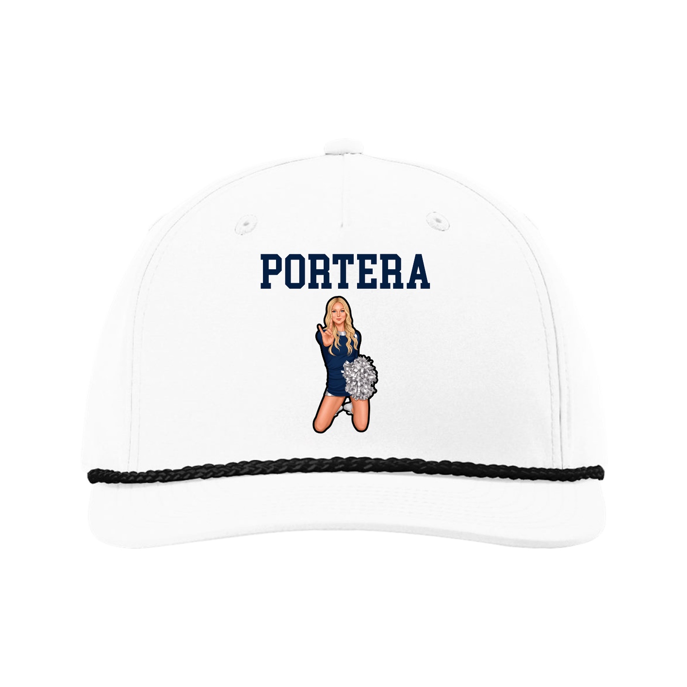 Five-Panel Classic Rope Cap — Shirsey in White