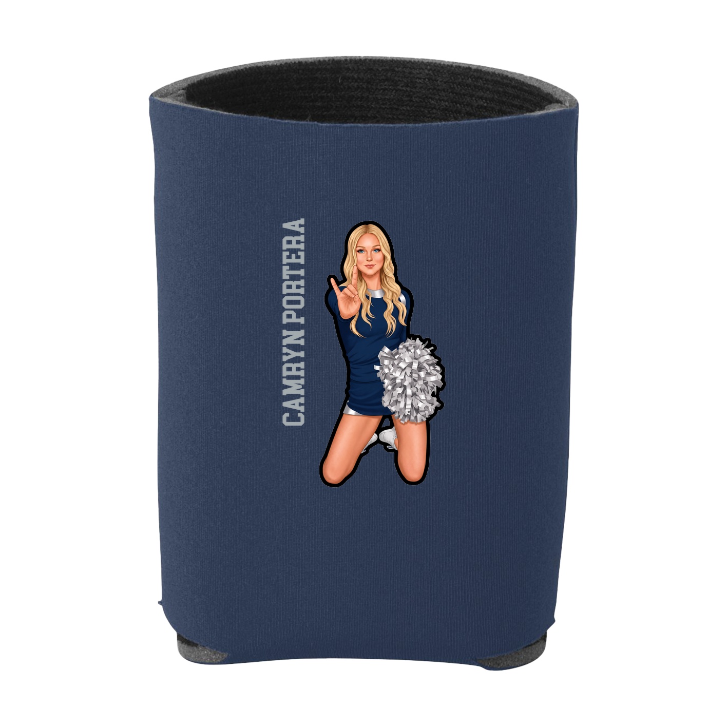 Can Holder — Name Vertical in Navy