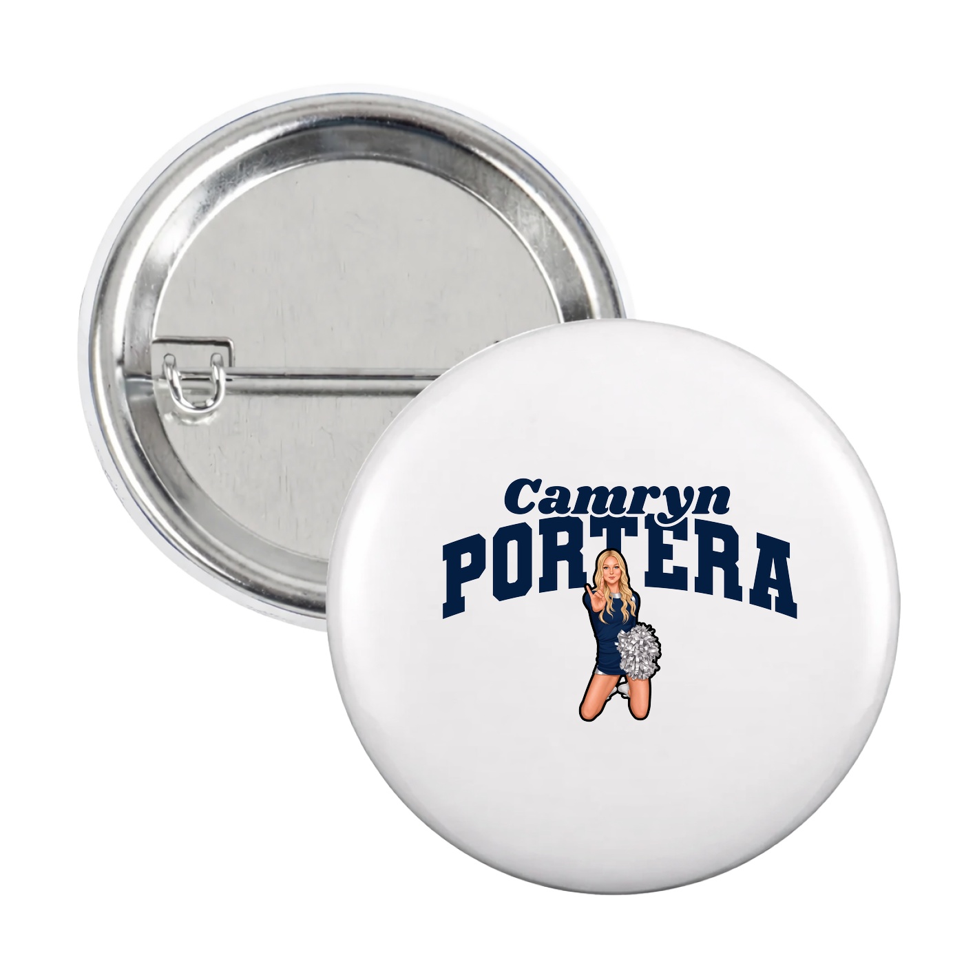 Game Day Button — Signature Arch in White