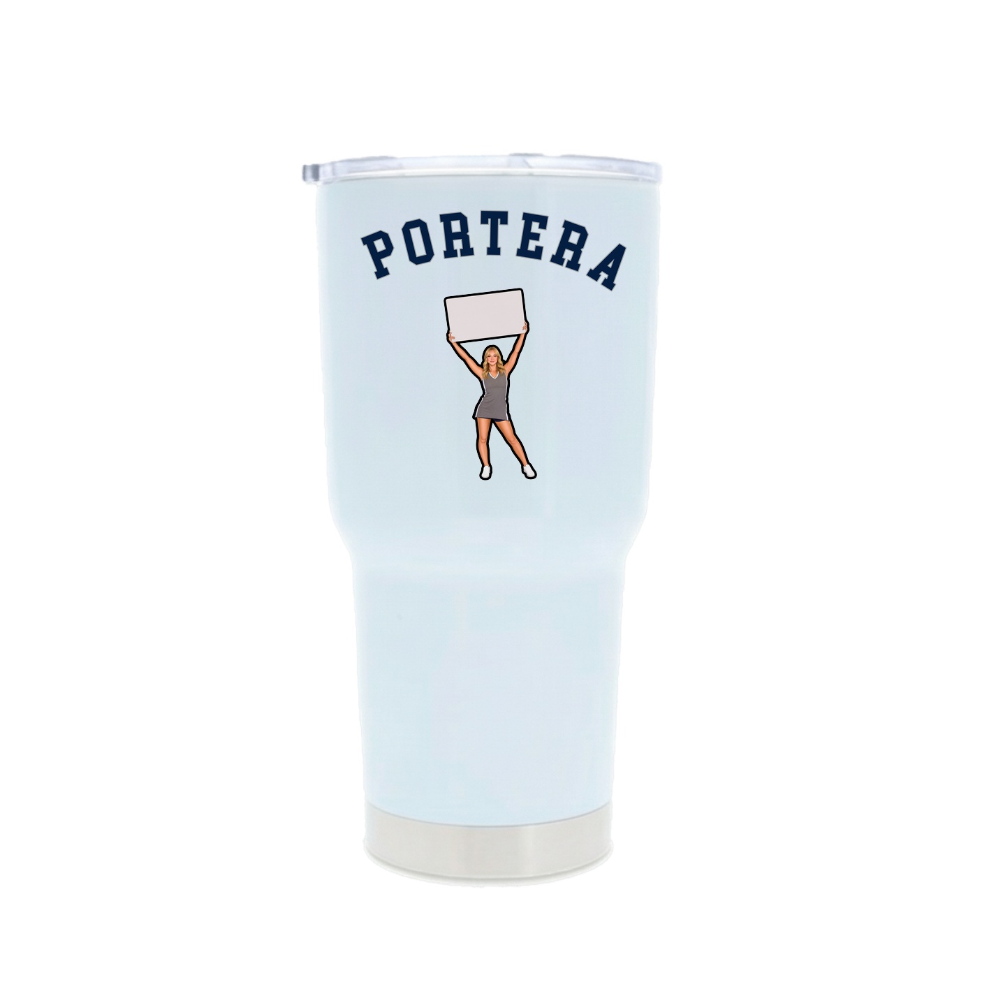 30oz Stainless Steel Tumbler — Shirsey Arch in White