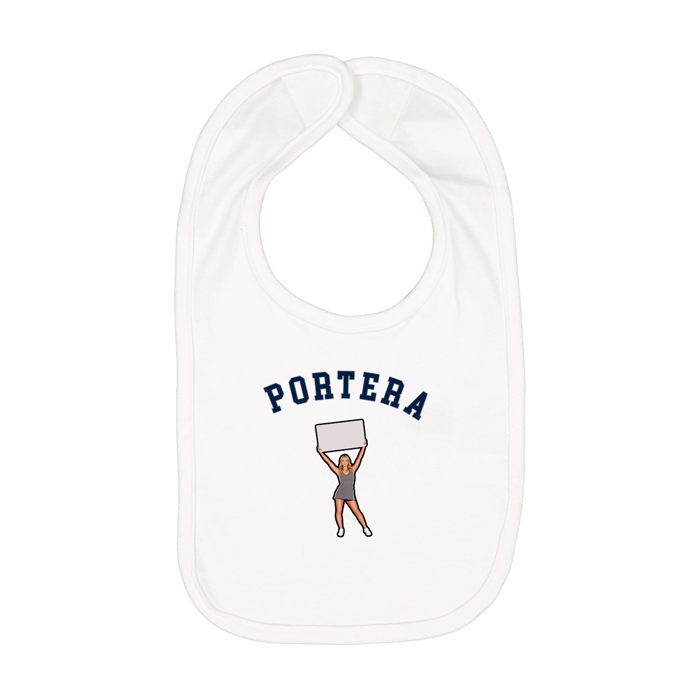Infant Bib — Shirsey Arch in White