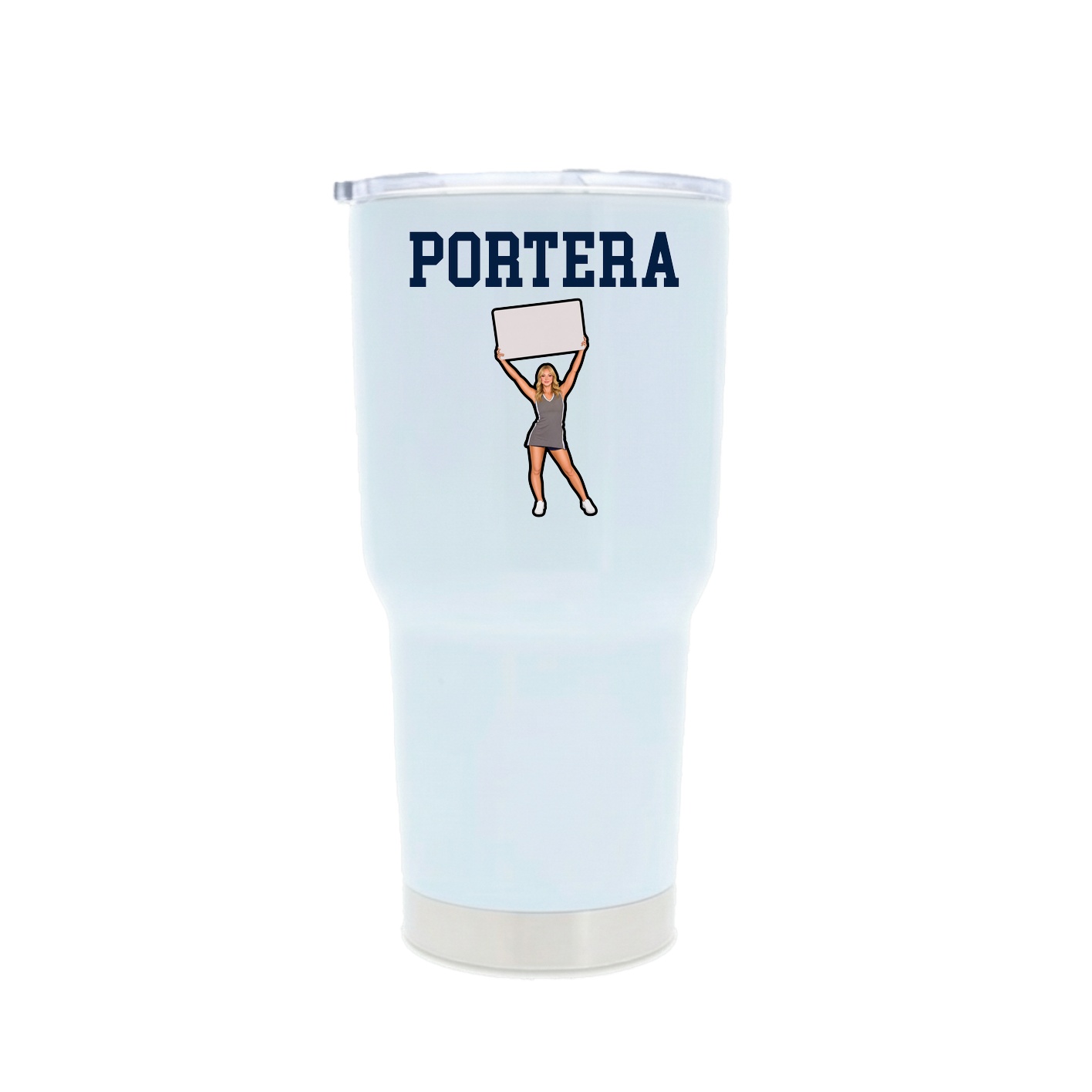 30oz Stainless Steel Tumbler — Shirsey in White