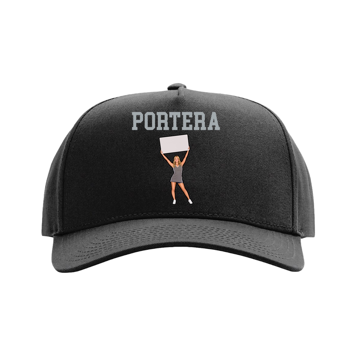 Full Fabric Five-Panel Champ Cap — Shirsey in Black