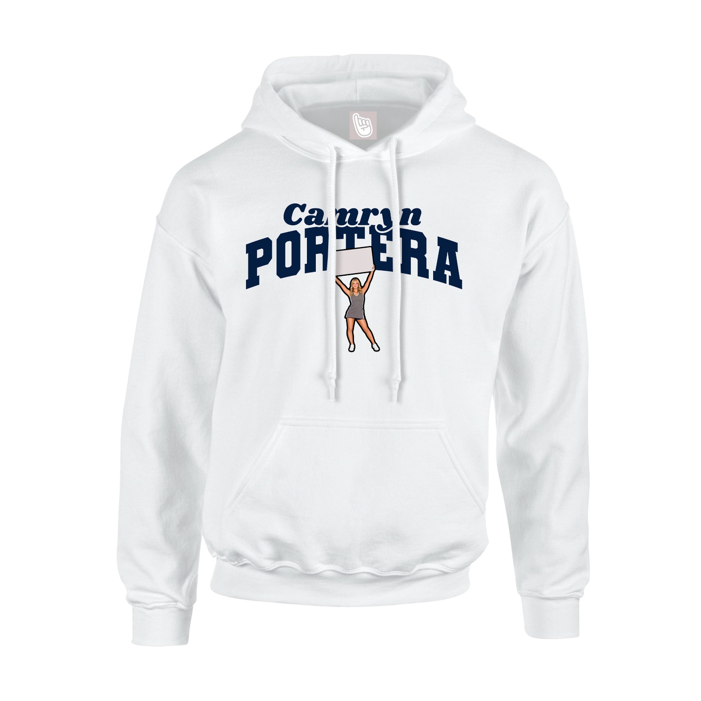 Hoodie — Signature Arch in White