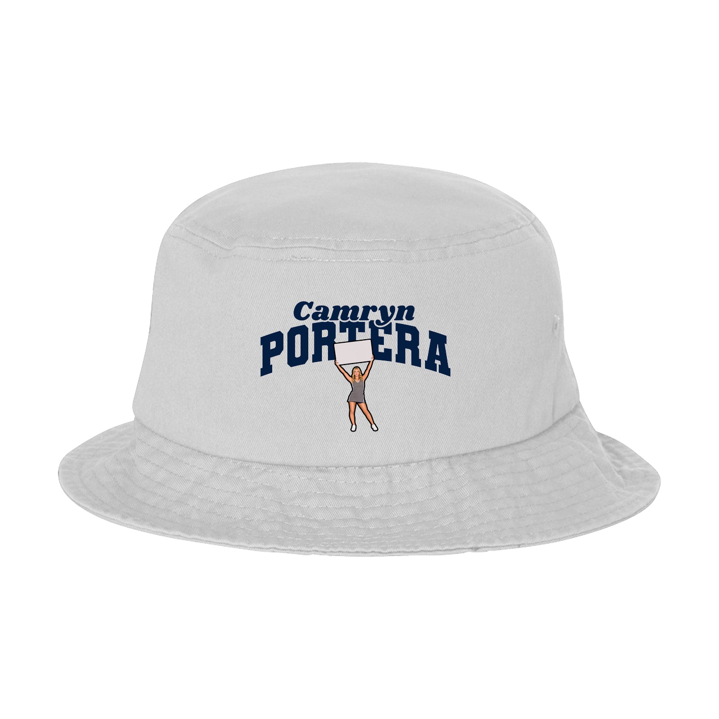 Bucket Cap — Signature Arch in White