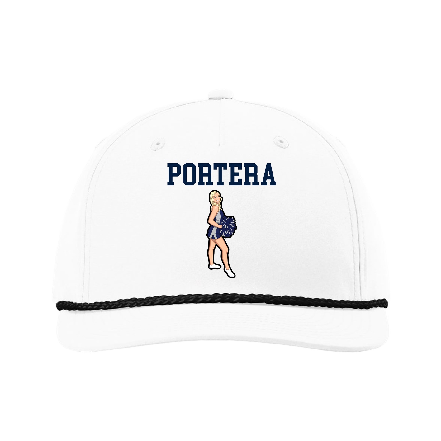 Five-Panel Classic Rope Cap — Shirsey in White