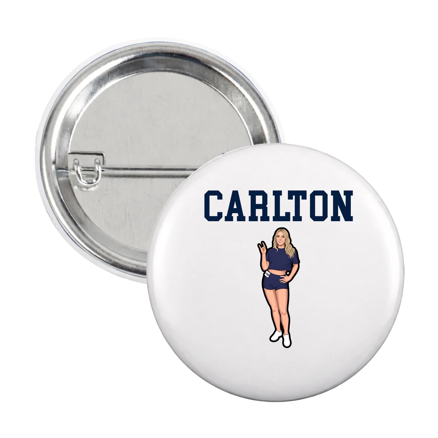 Game Day Button — Shirsey in White