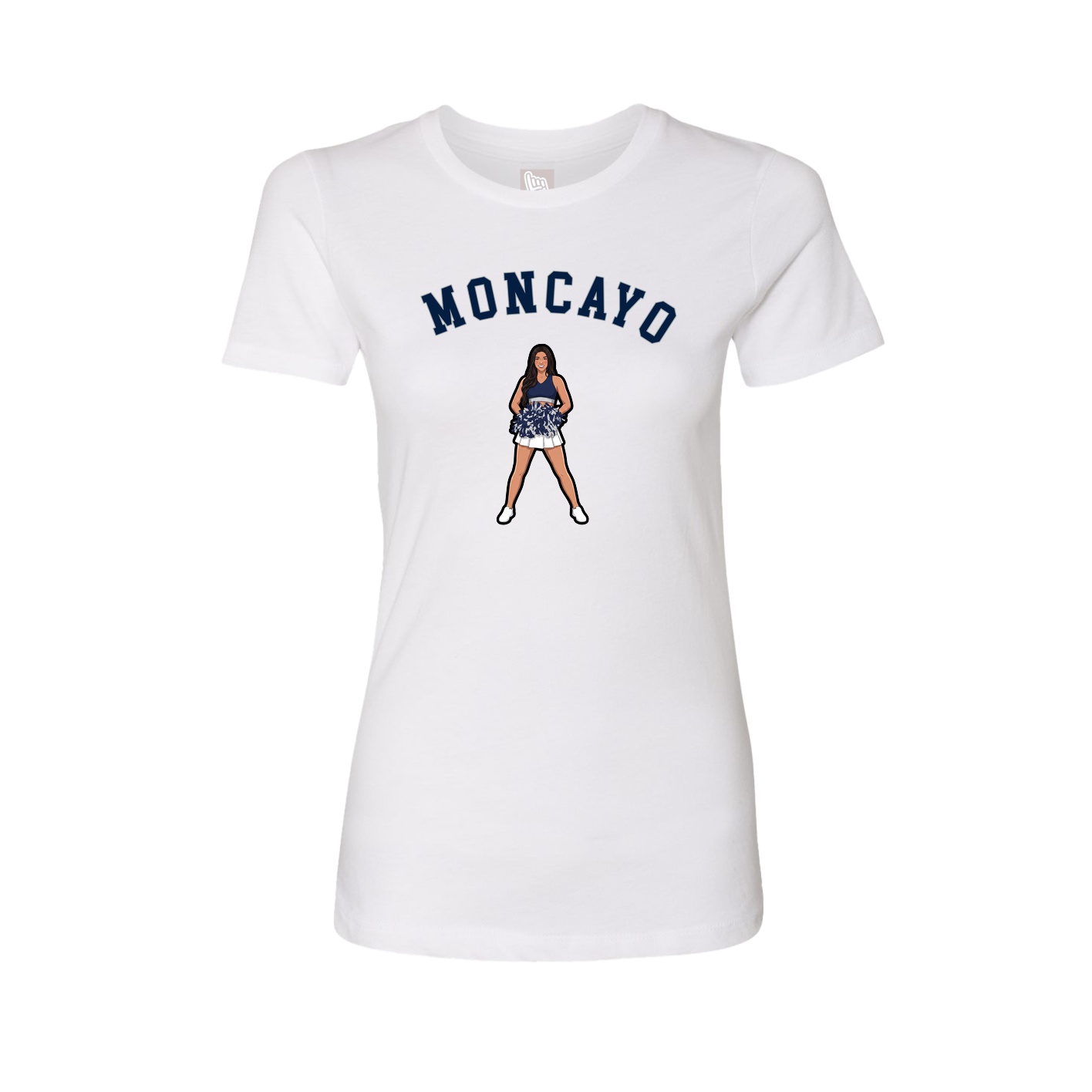 Fitted Women's Tee — Shirsey Arch in White