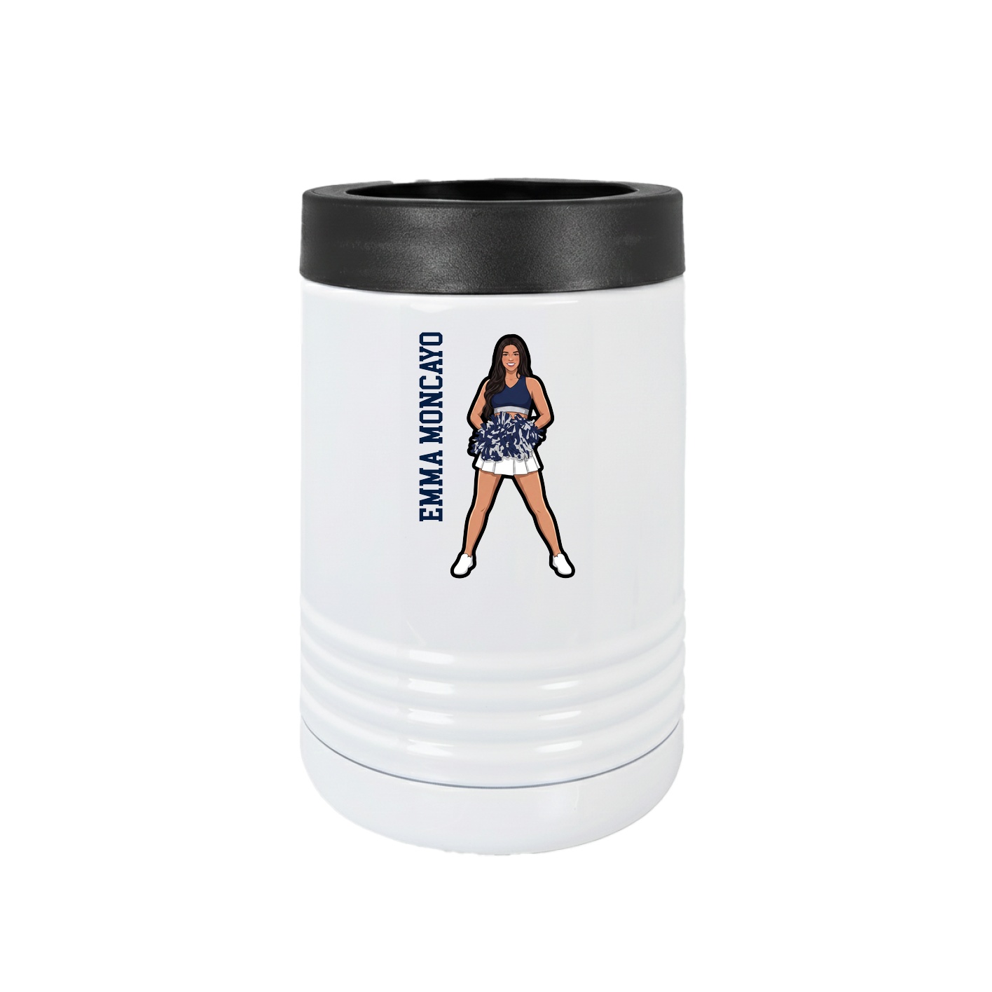Beverage Holder — Name Vertical in White