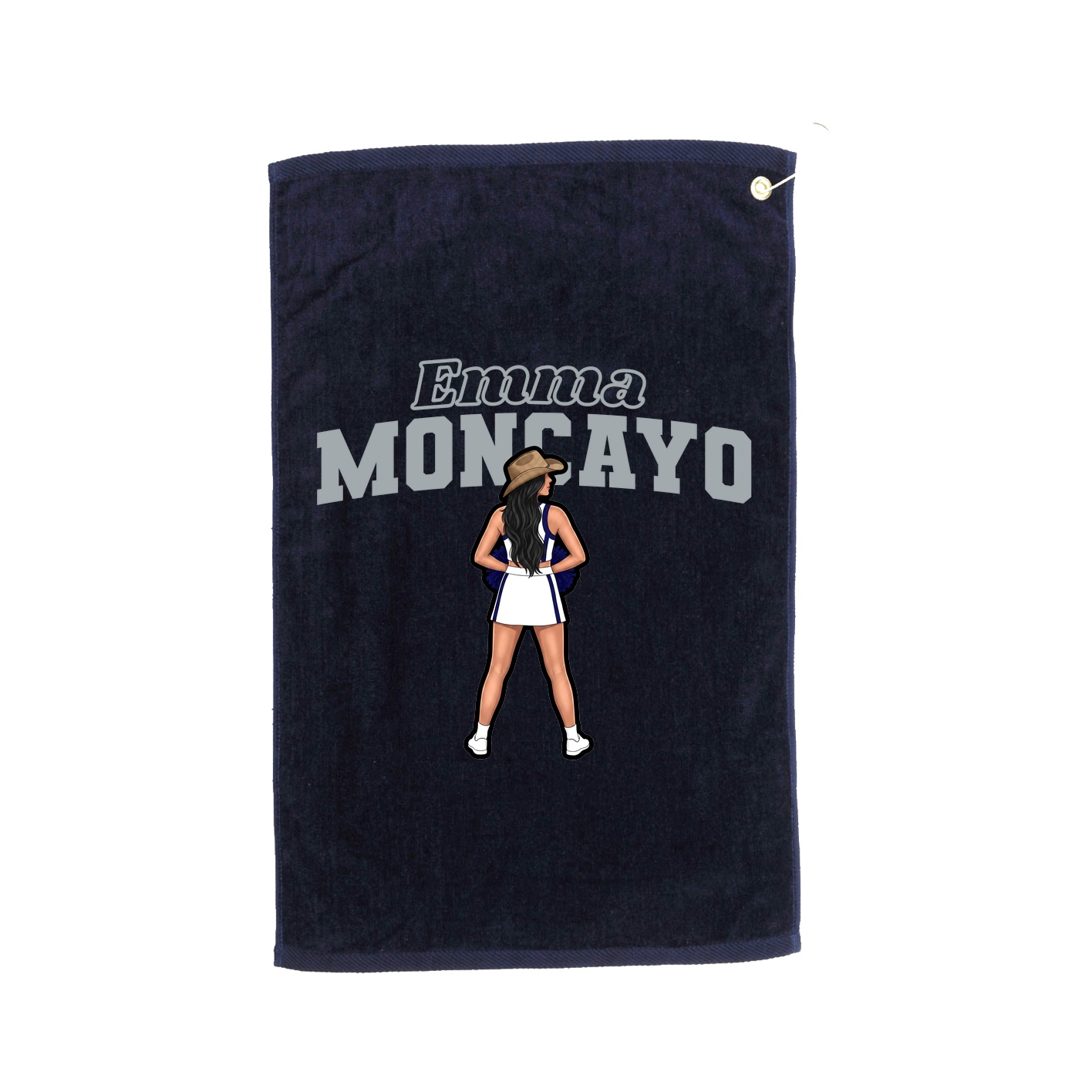 Golf Towel — Name Arch in Navy