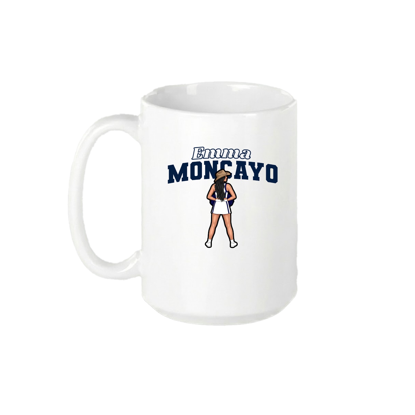 15oz Coffee Mug — Name Arch in White
