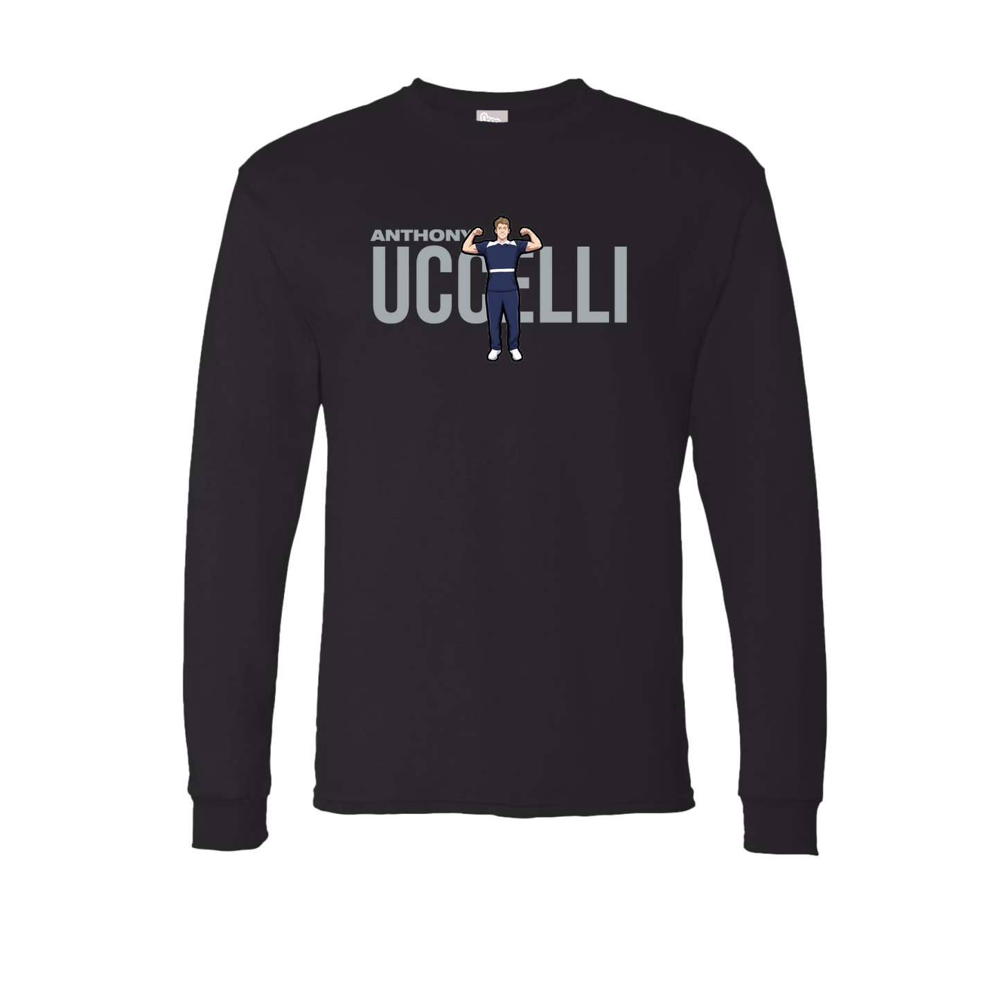 Long Sleeve Tee — Player Name in Black