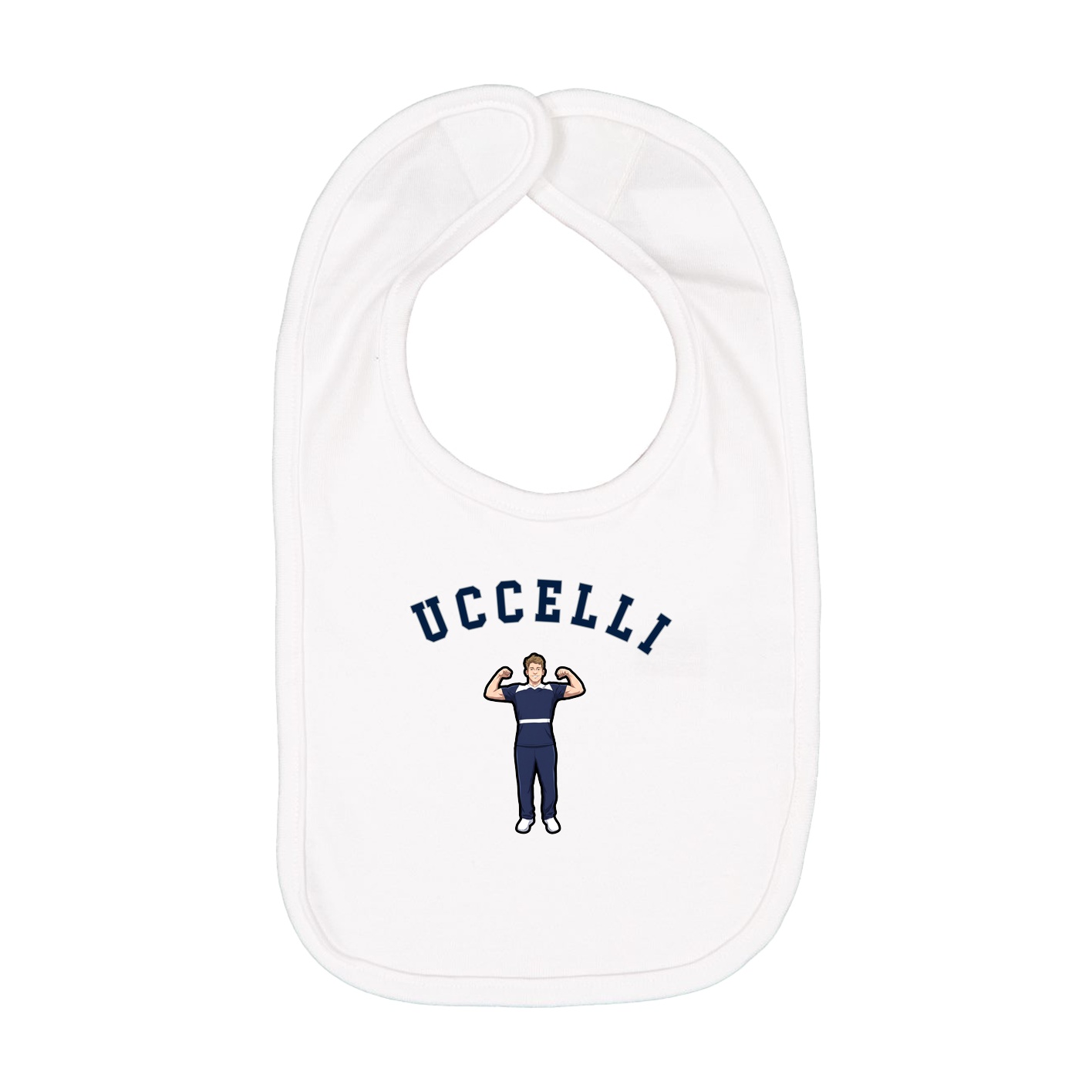 Infant Bib — Shirsey Arch in White