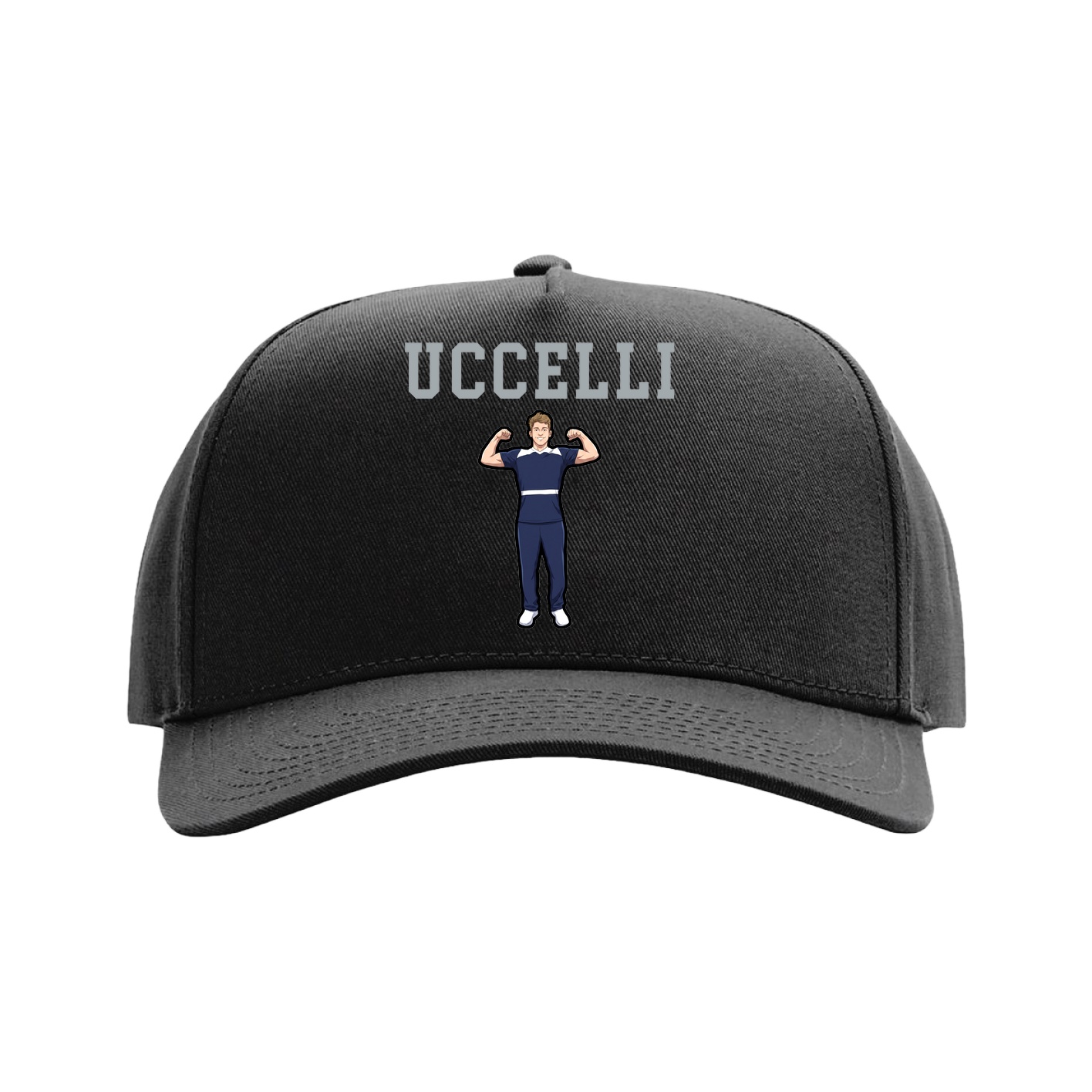 Full Fabric Five-Panel Champ Cap — Shirsey in Black