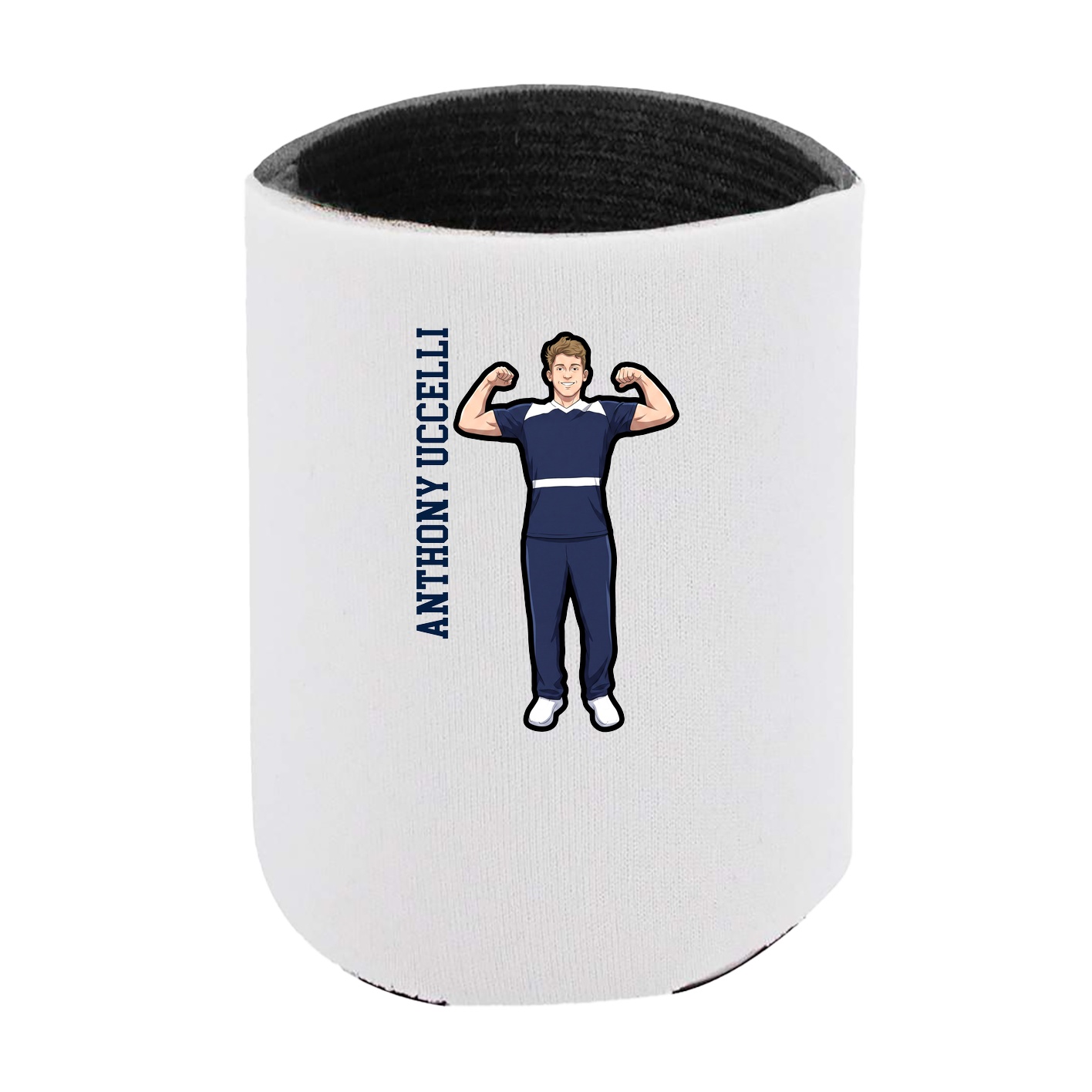 Can Holder — Name Vertical in White