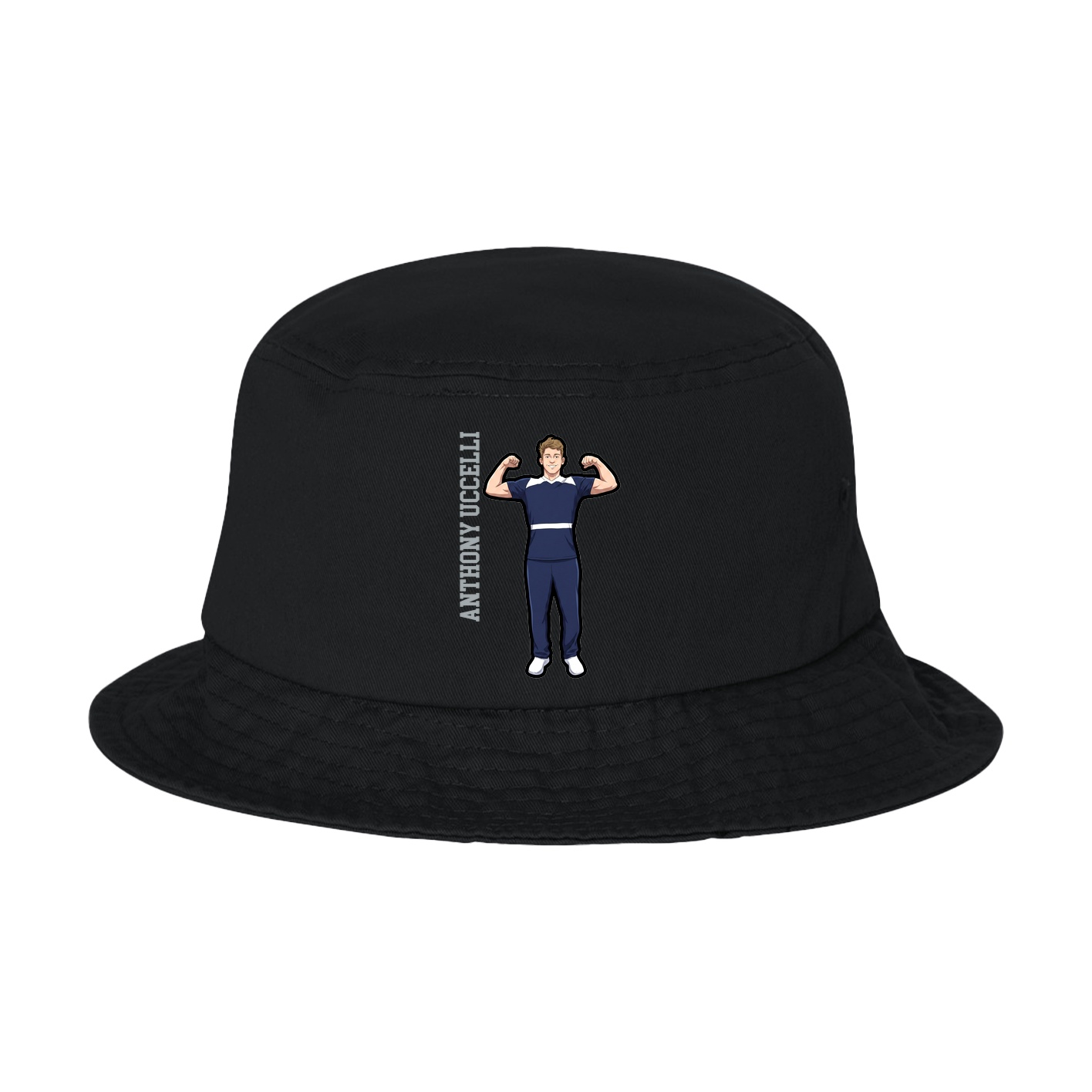 Bucket Cap — Name Vertical in Black