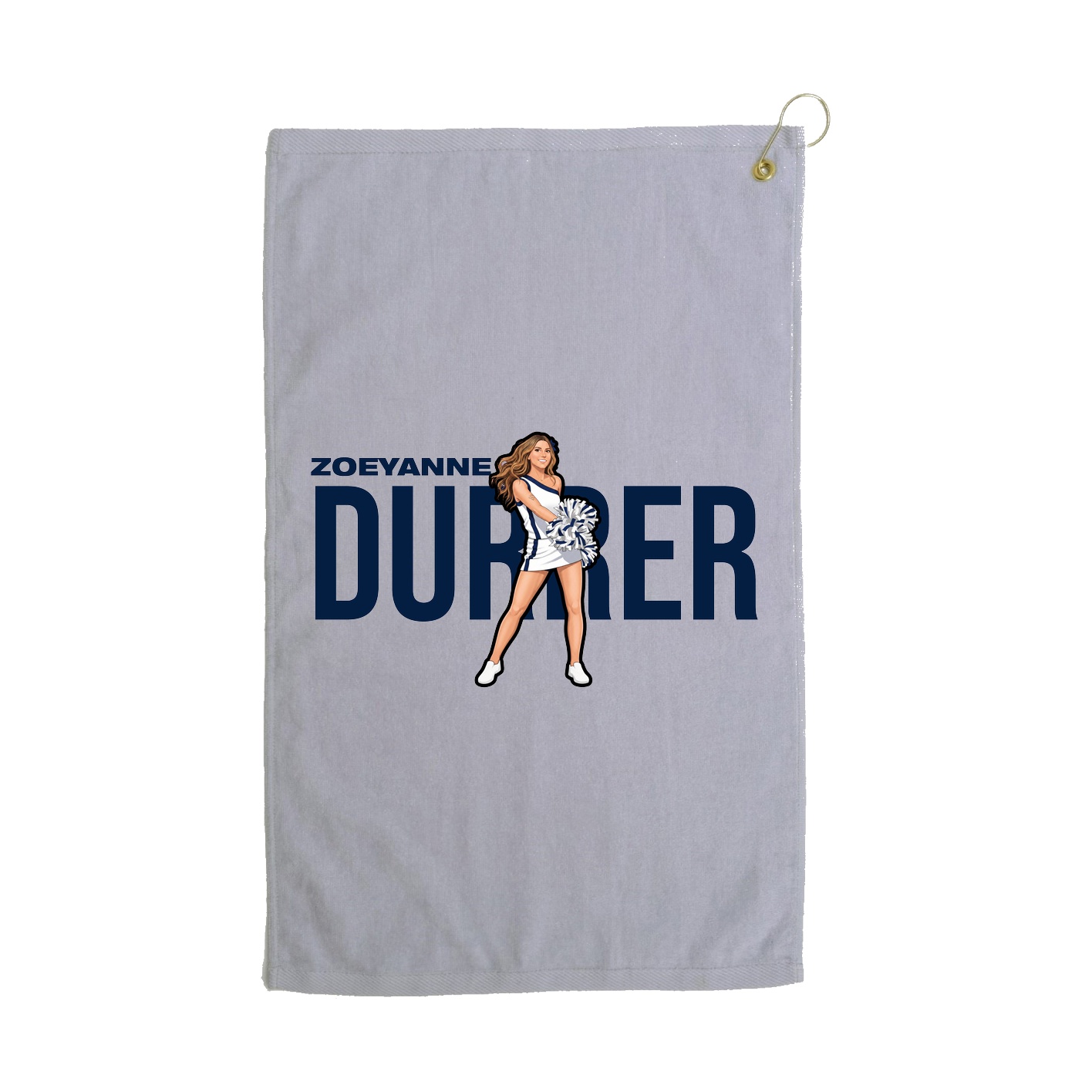 Golf Towel — Player Name in Grey