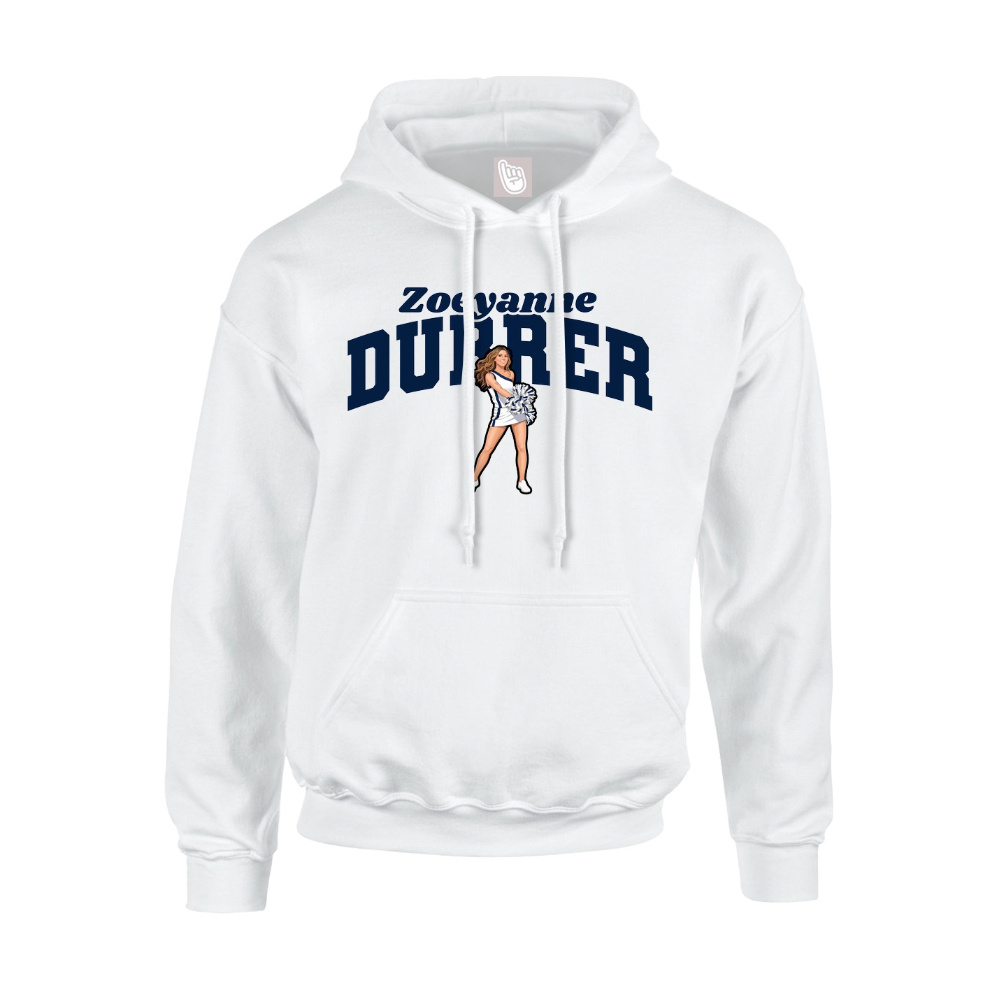 Youth Hoodie — Signature Arch in White