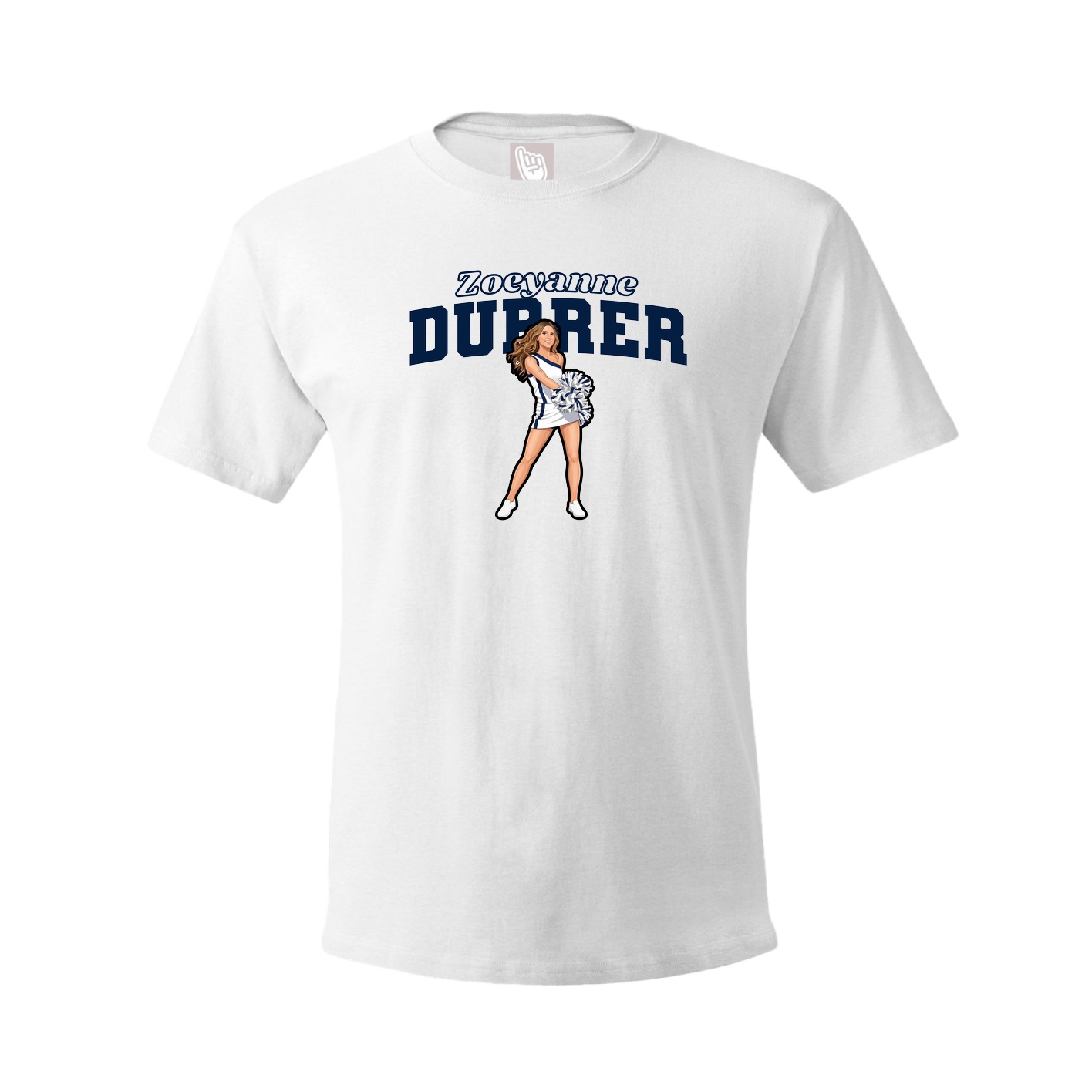 Youth Tee — Name Arch in White