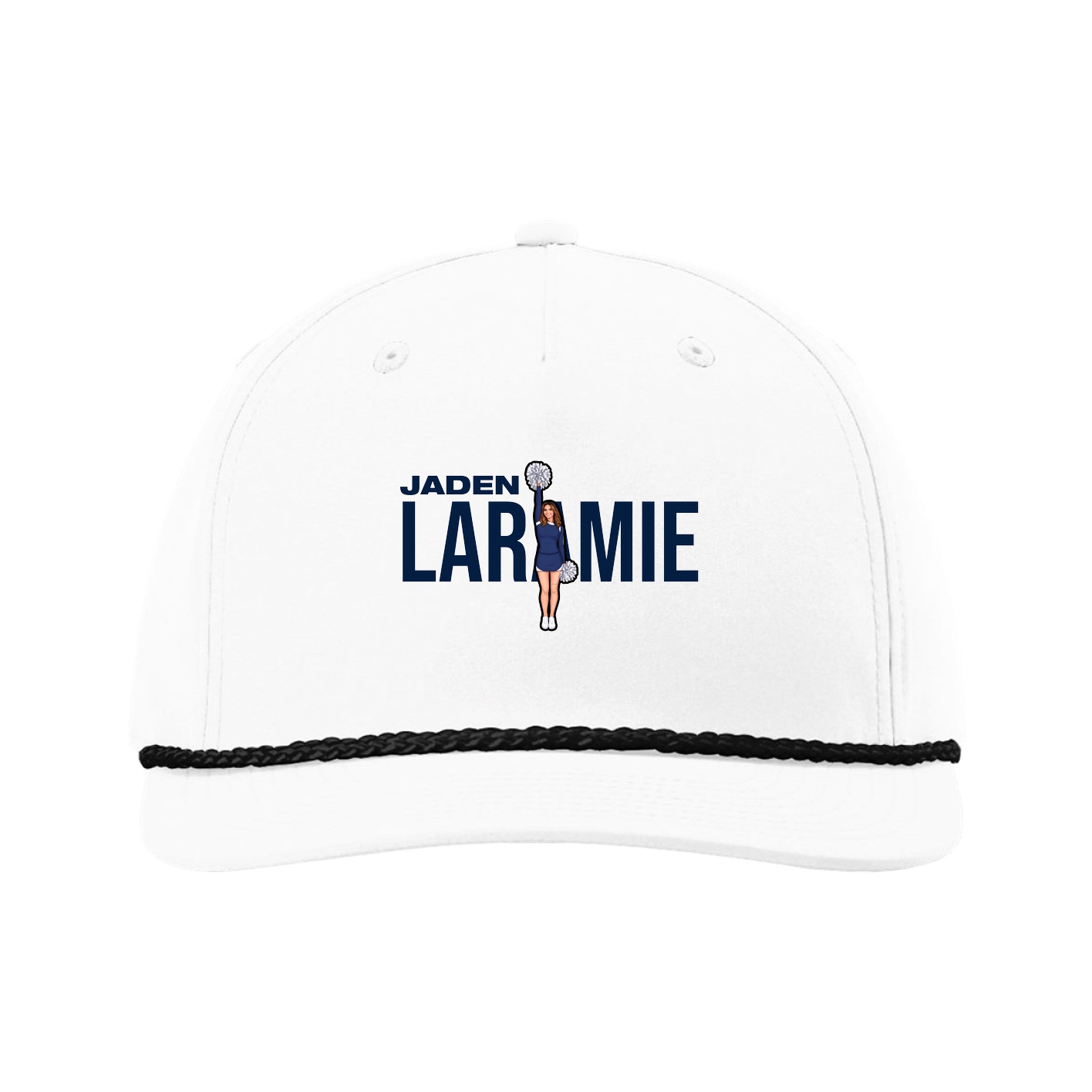 Five-Panel Classic Rope Cap — Player Name in White