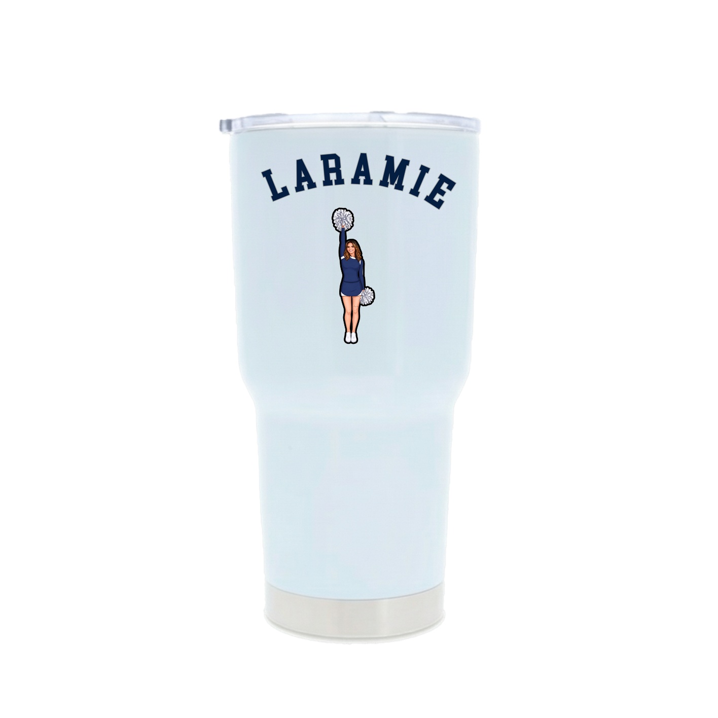 30oz Stainless Steel Tumbler — Shirsey Arch in White