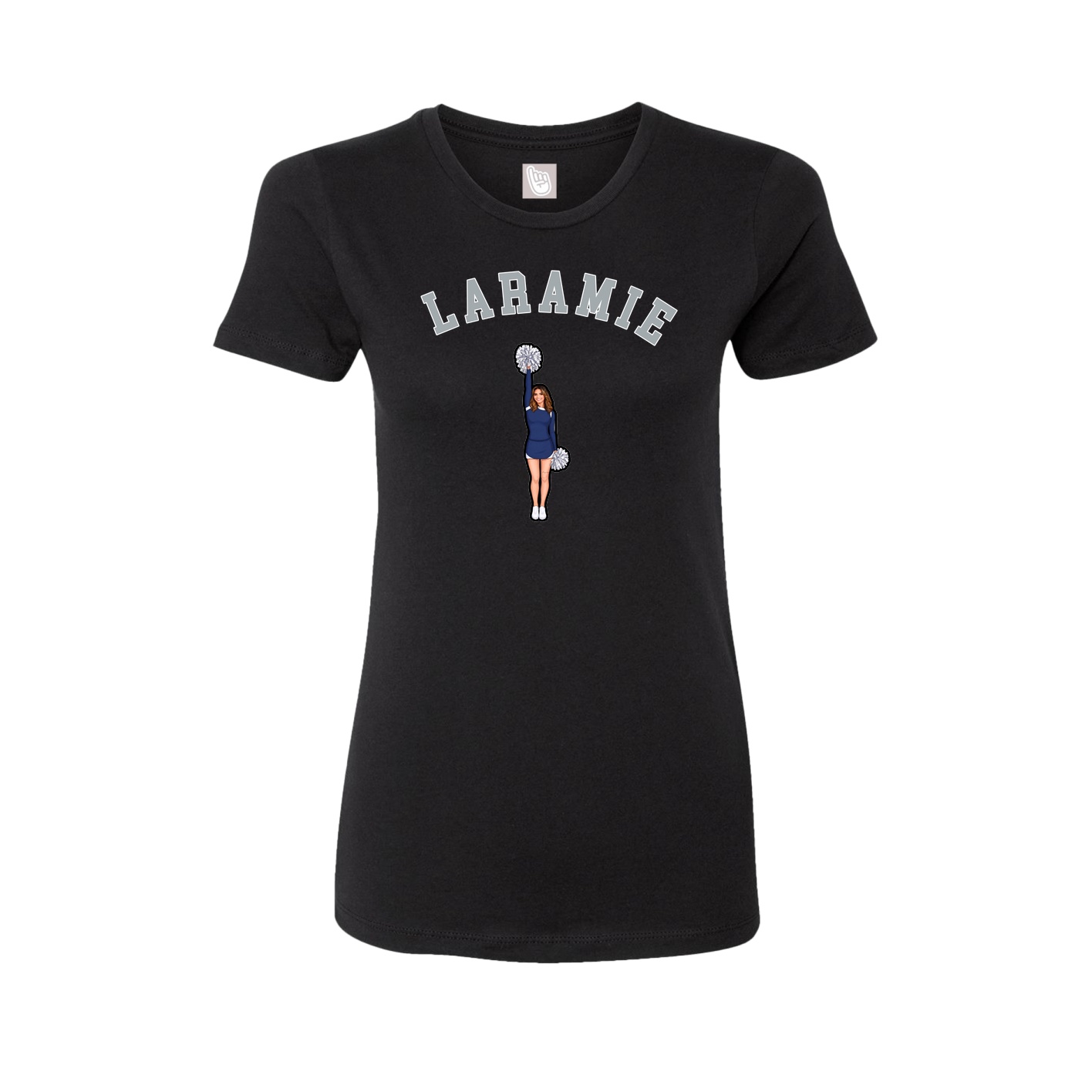 Fitted Women's Tee — Shirsey Arch in Black