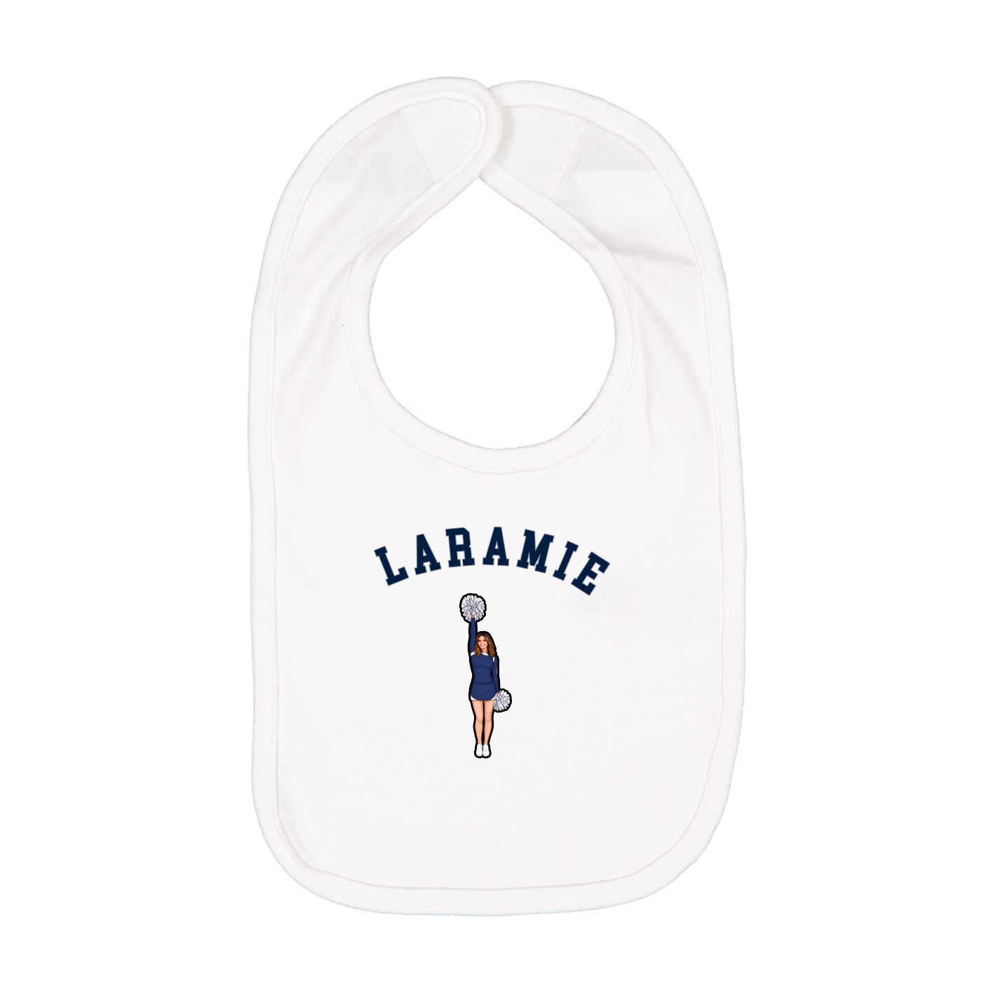 Infant Bib — Shirsey Arch in White