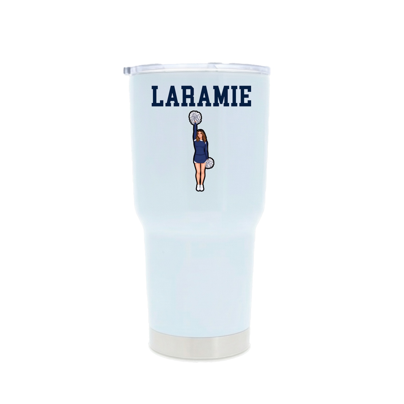 30oz Stainless Steel Tumbler — Shirsey in White