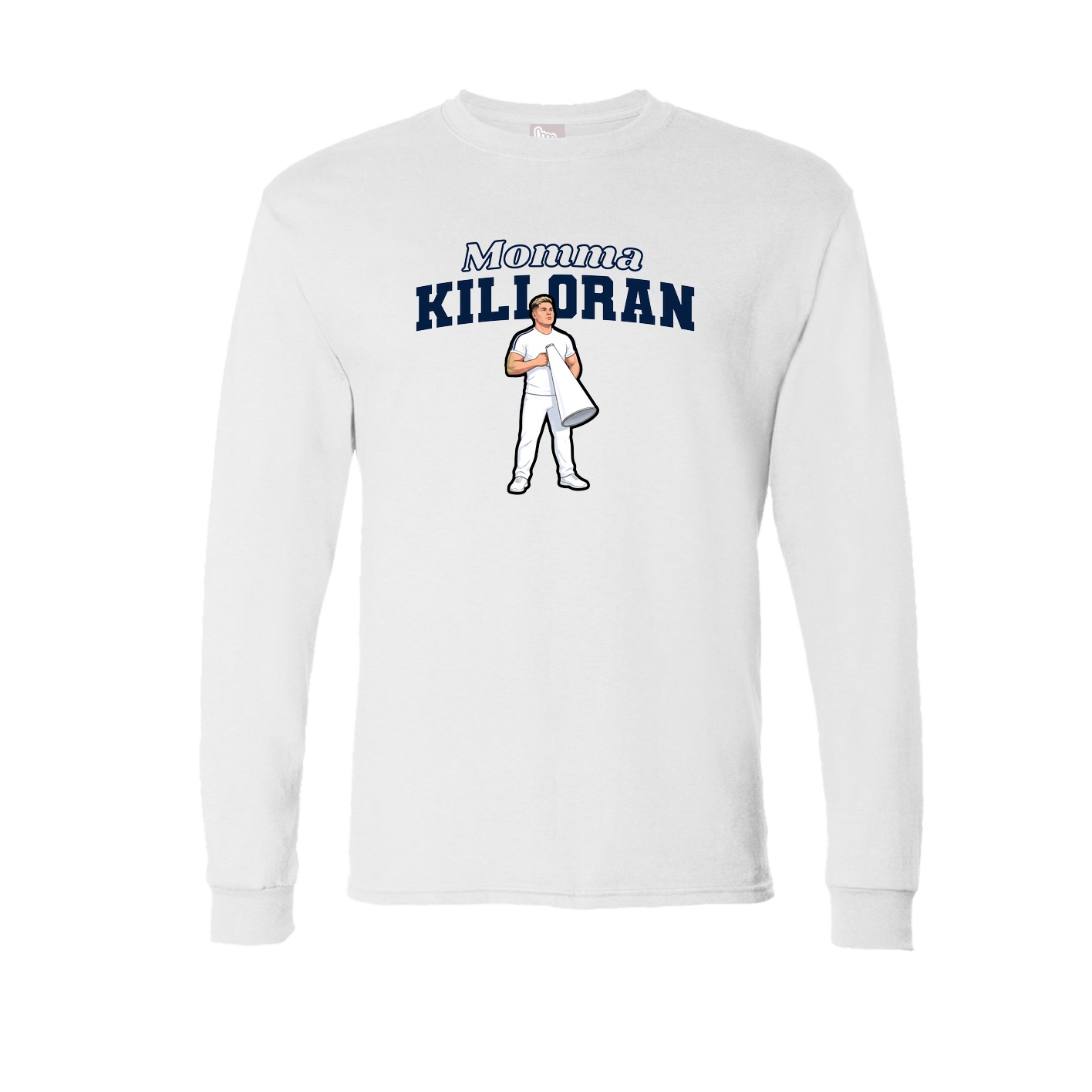Long Sleeve Tee — Mothers Day Block in White