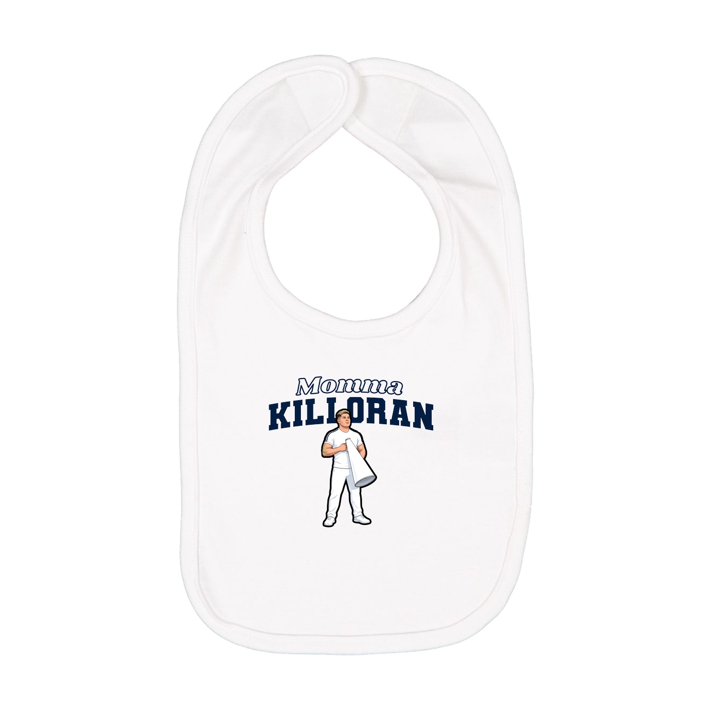 Infant Bib — Mothers Day Block in White