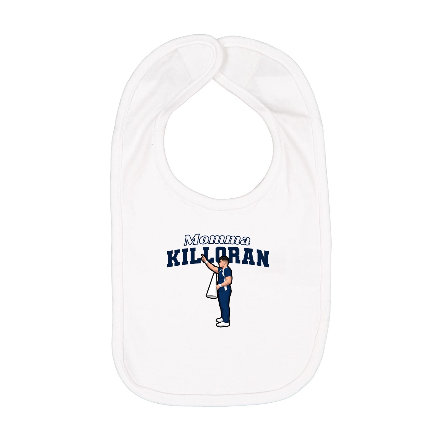 Infant Bib — Mothers Day Block in White