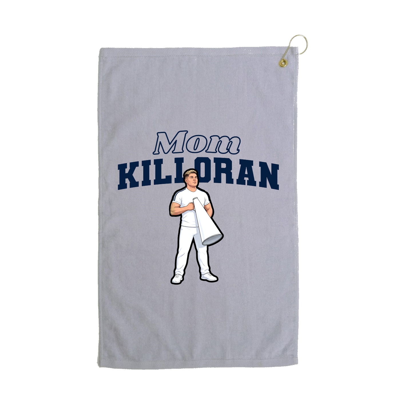 Golf Towel — Mothers Day Block in Grey