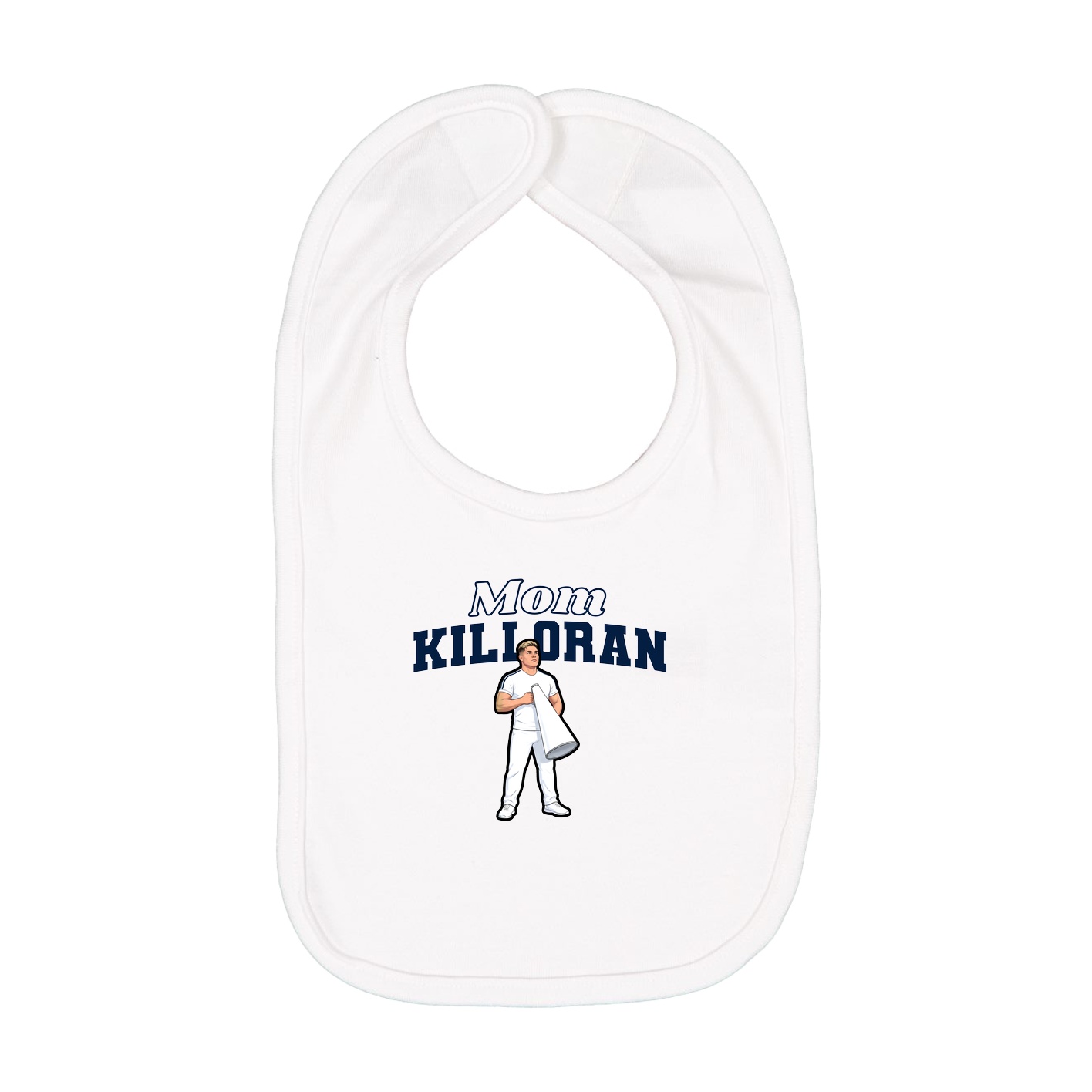 Infant Bib — Mothers Day Block in White