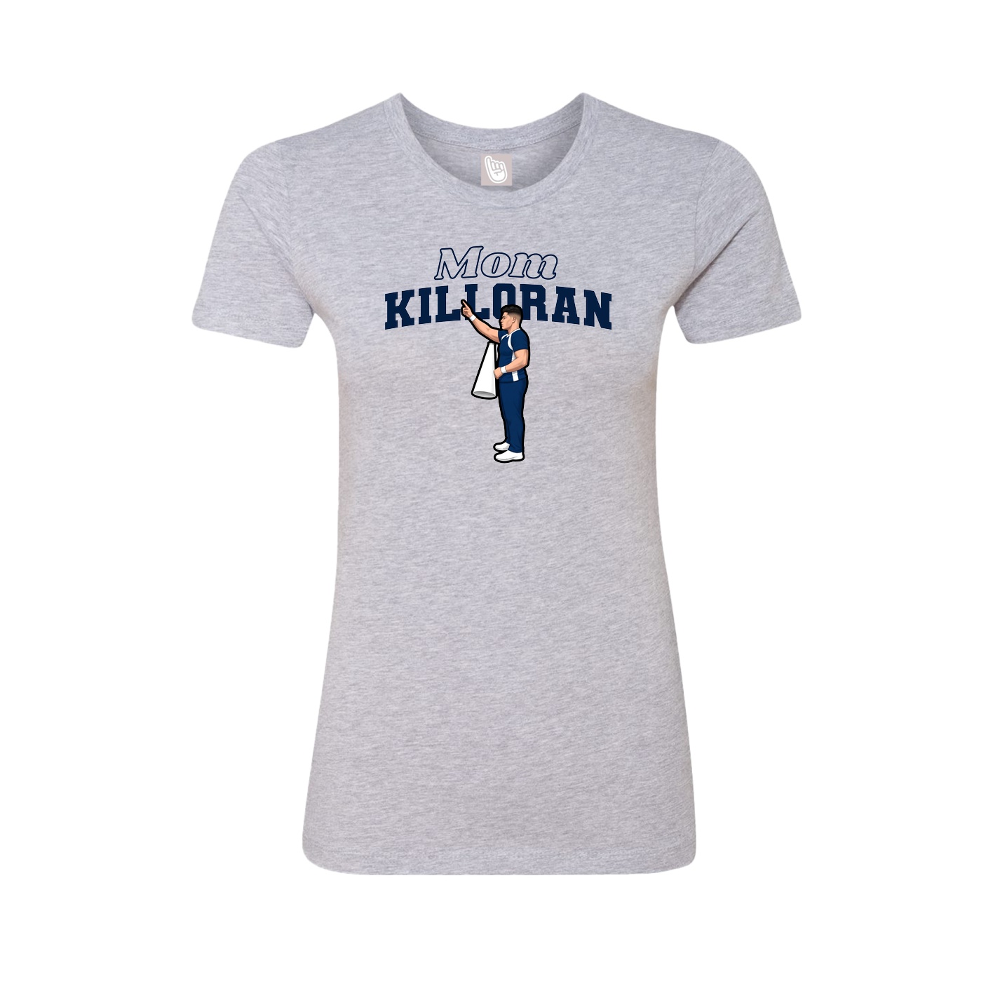 Womens Tee — Mothers Day Block in Grey