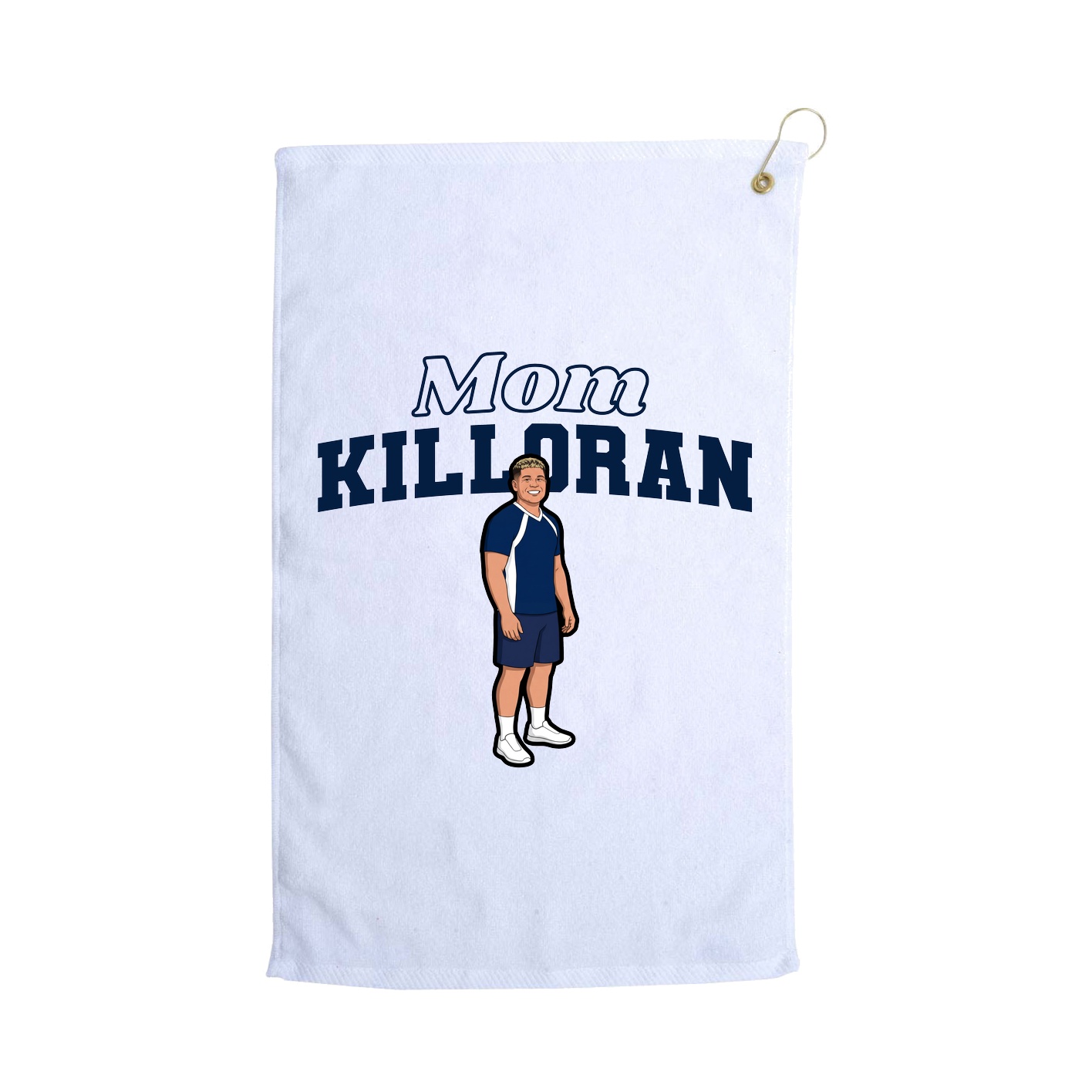 Golf Towel — Mothers Day Block in White
