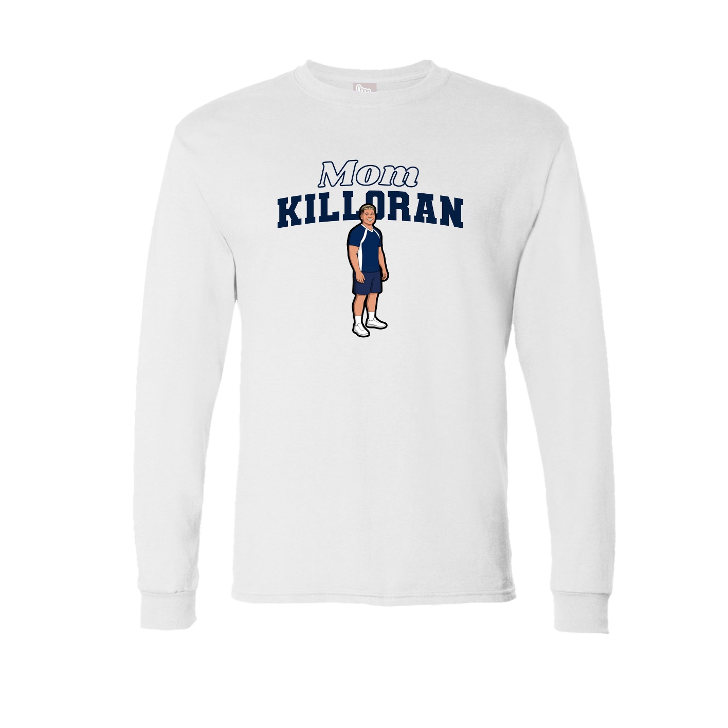 Long Sleeve Tee — Mothers Day Block in White