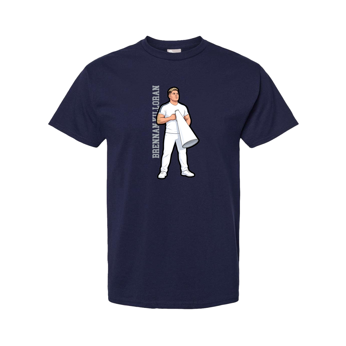 Youth Tee — Name Vertical in Navy