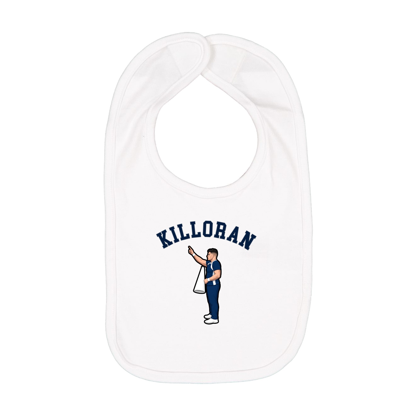 Infant Bib — Shirsey Arch in White
